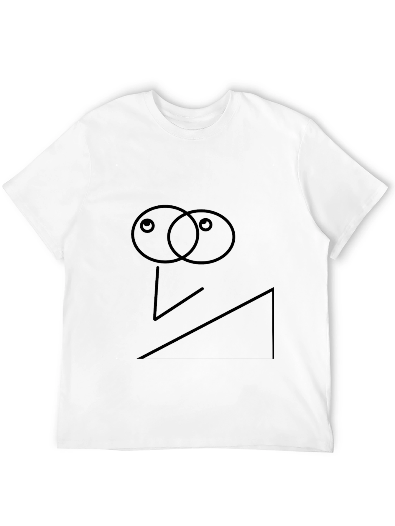 Abstract Face Black Tee - Modern Art T-Shirt