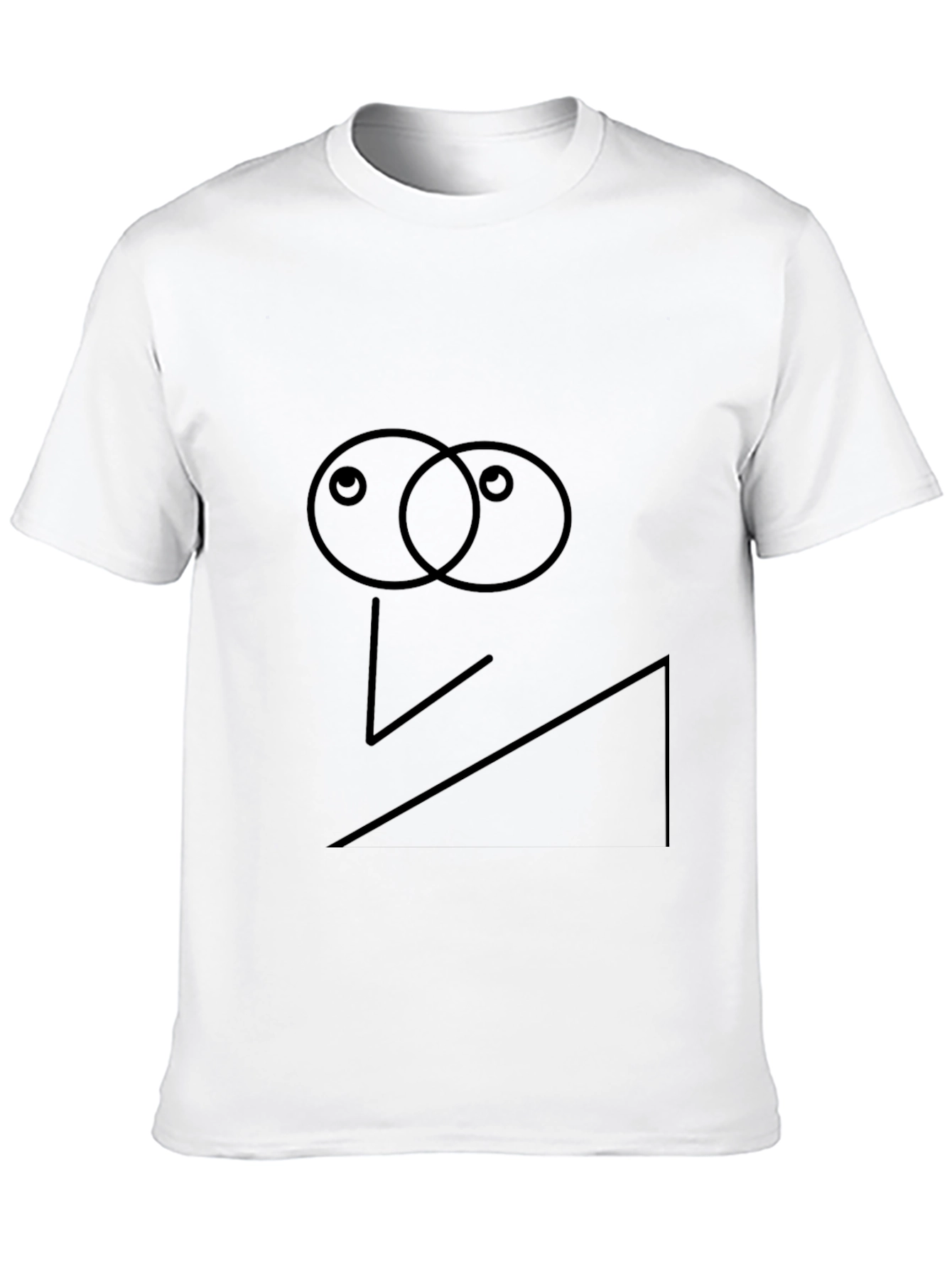 Abstract Face Black Tee - Modern Art T-Shirt