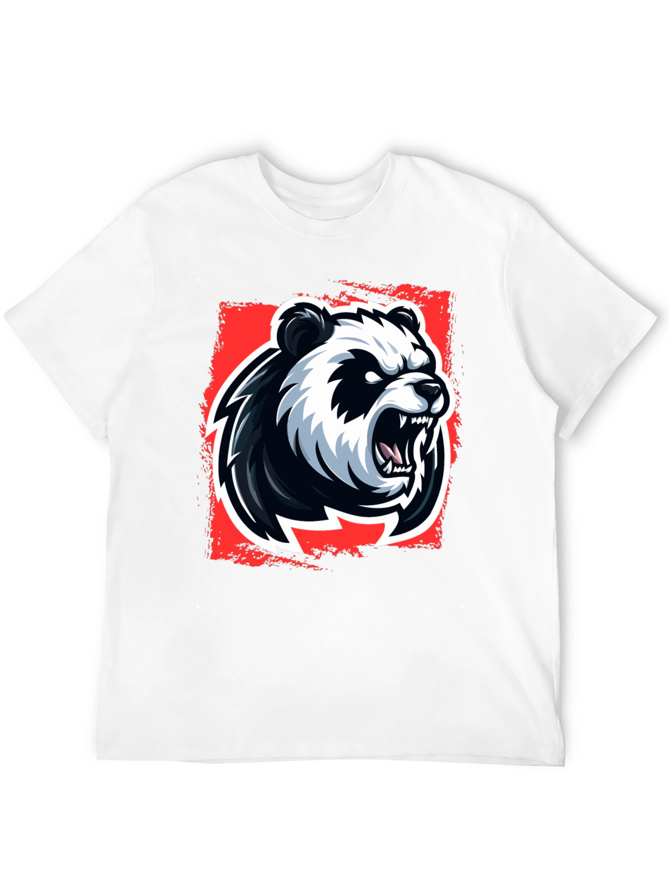 Angry Panda Graphic T-Shirt - Black Cotton Tee