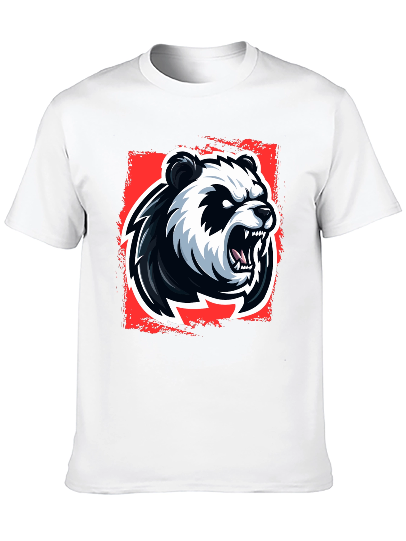Angry Panda Graphic T-Shirt - Black Cotton Tee