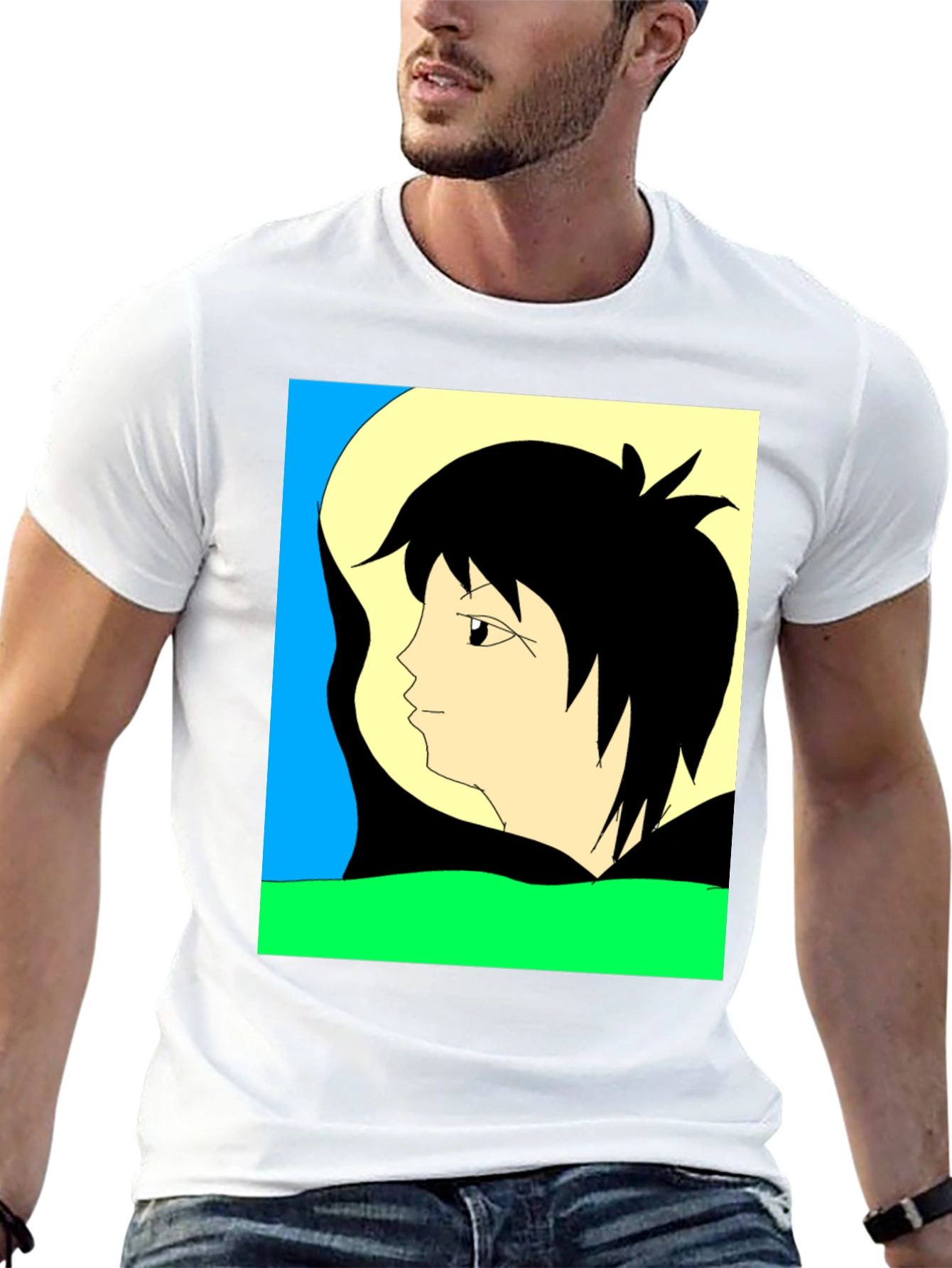 Anime Graphic Tee - Black Short Sleeve Shirt