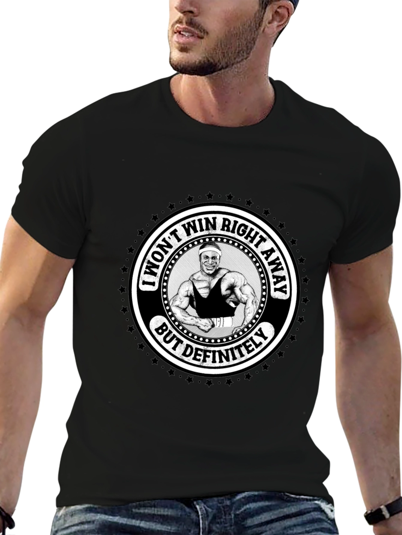 Funny Gym T-Shirt - I Wont Win Right Away