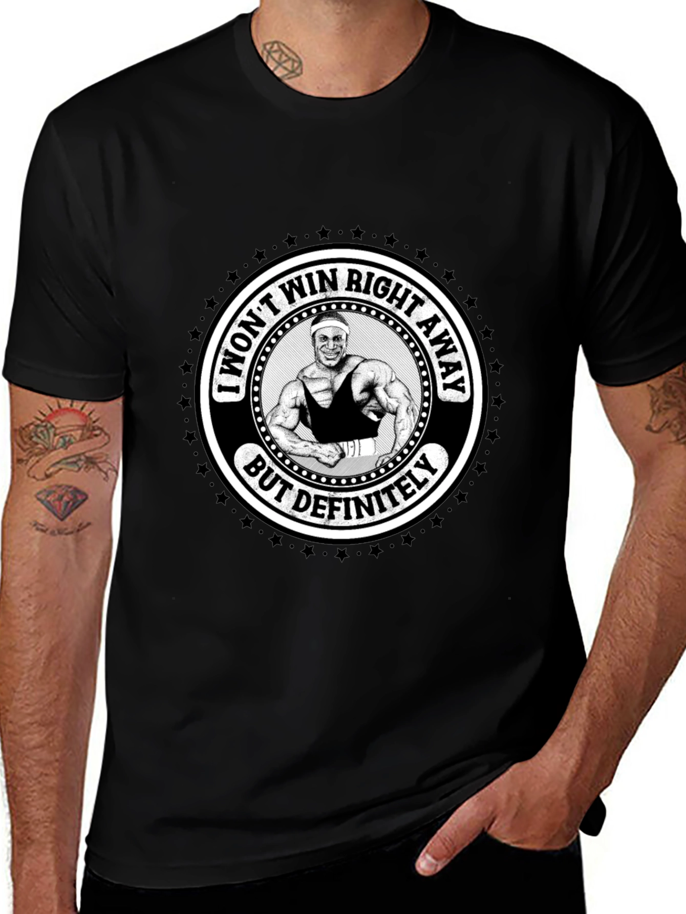 Funny Gym T-Shirt - I Wont Win Right Away