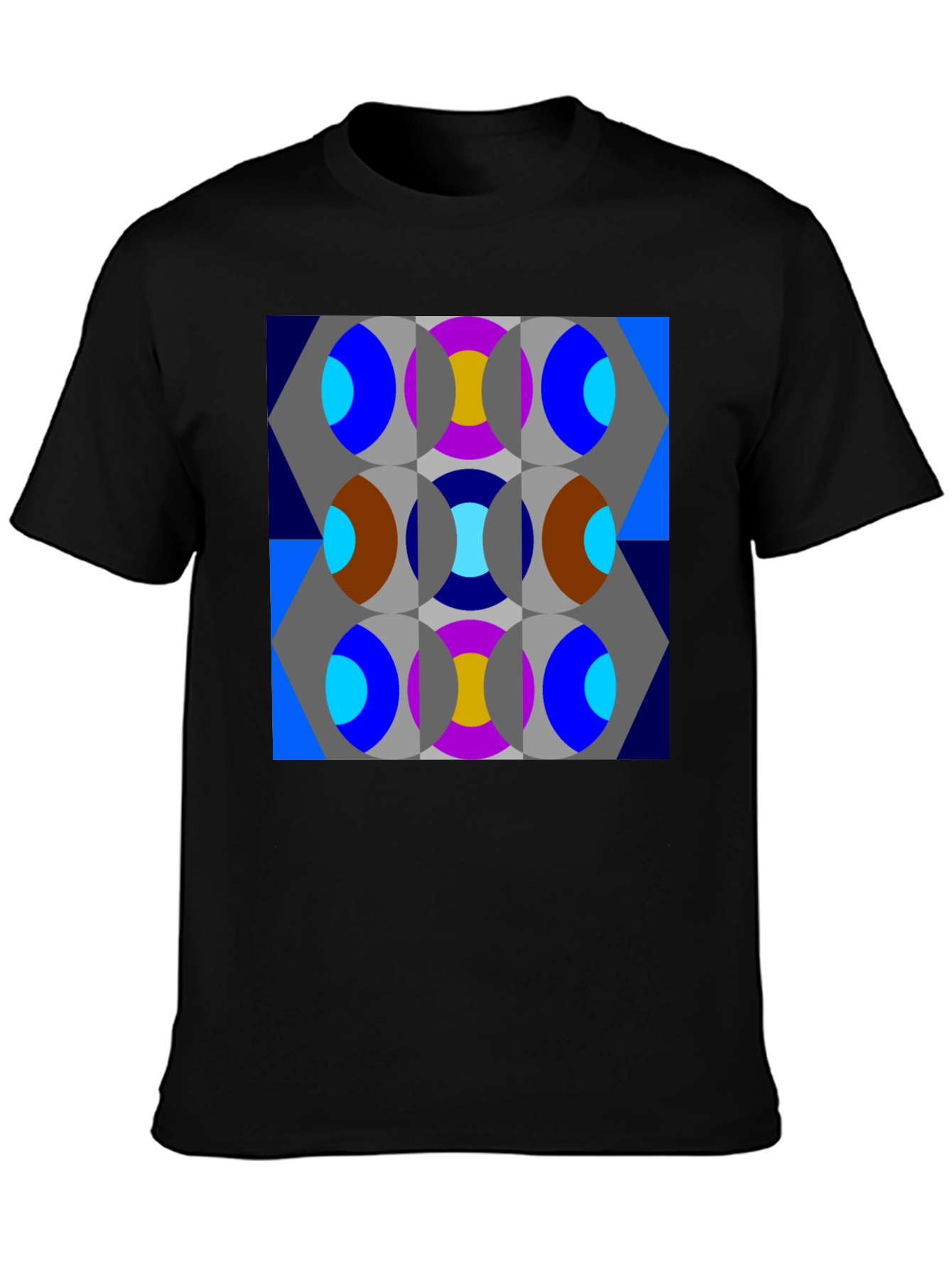 Abstract Geometric Patterned T-Shirt