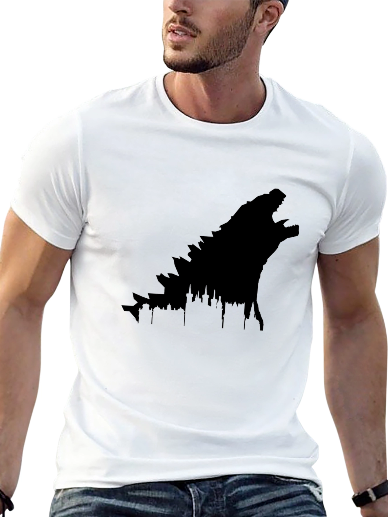 Black Godzilla Howling T-Shirt