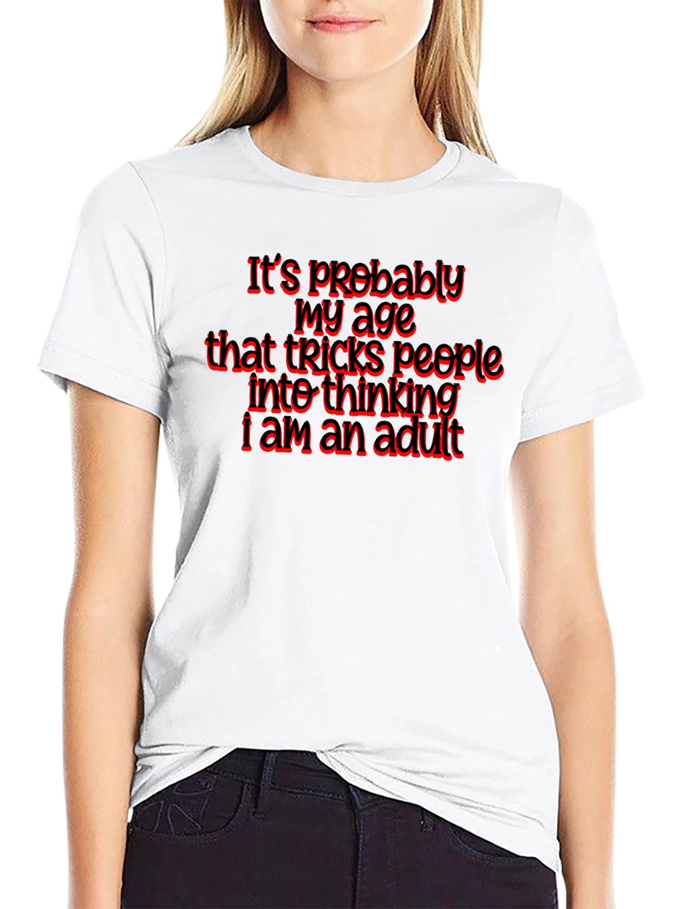 Funny Age Adulting T-Shirt Black