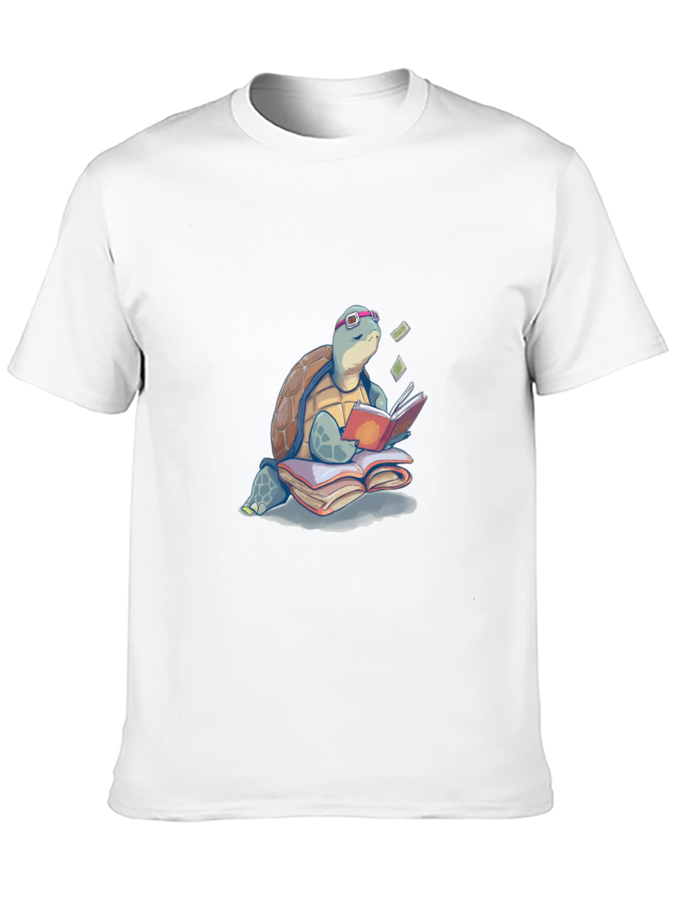 Turtle Reading Book T-Shirt