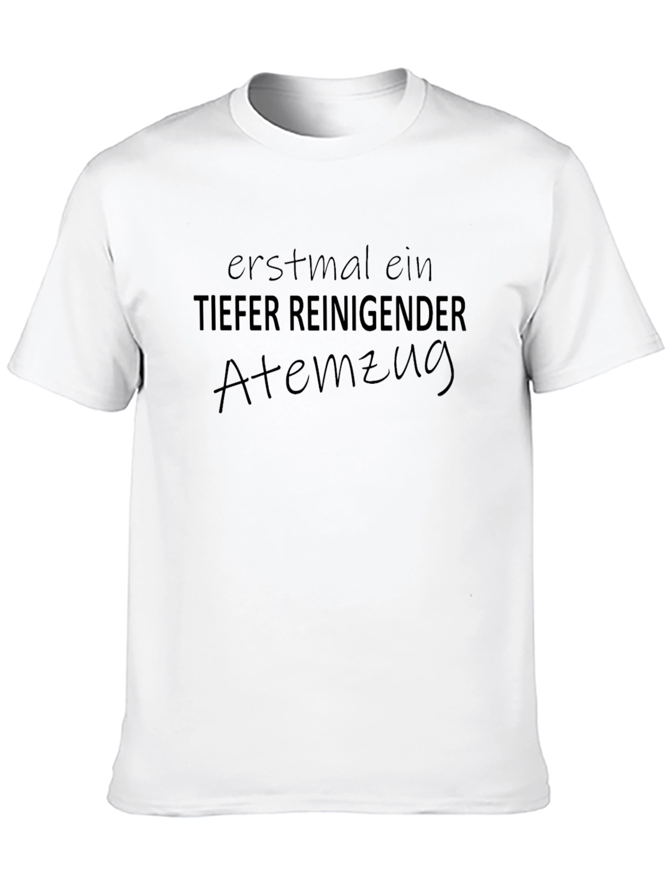 Black T-Shirt with German Text Design