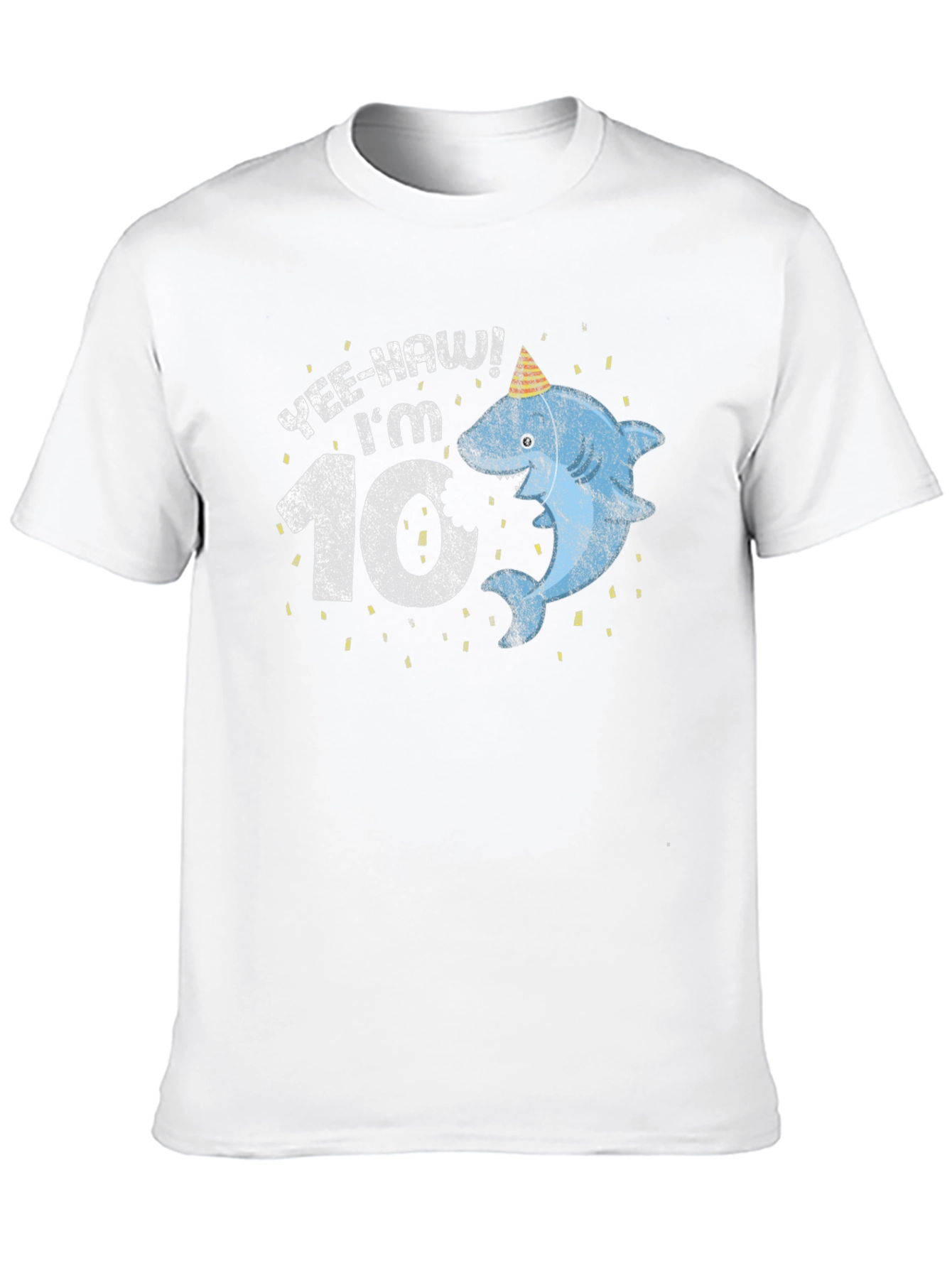 Yee-Haw Im 10! Shark Birthday T-Shirt