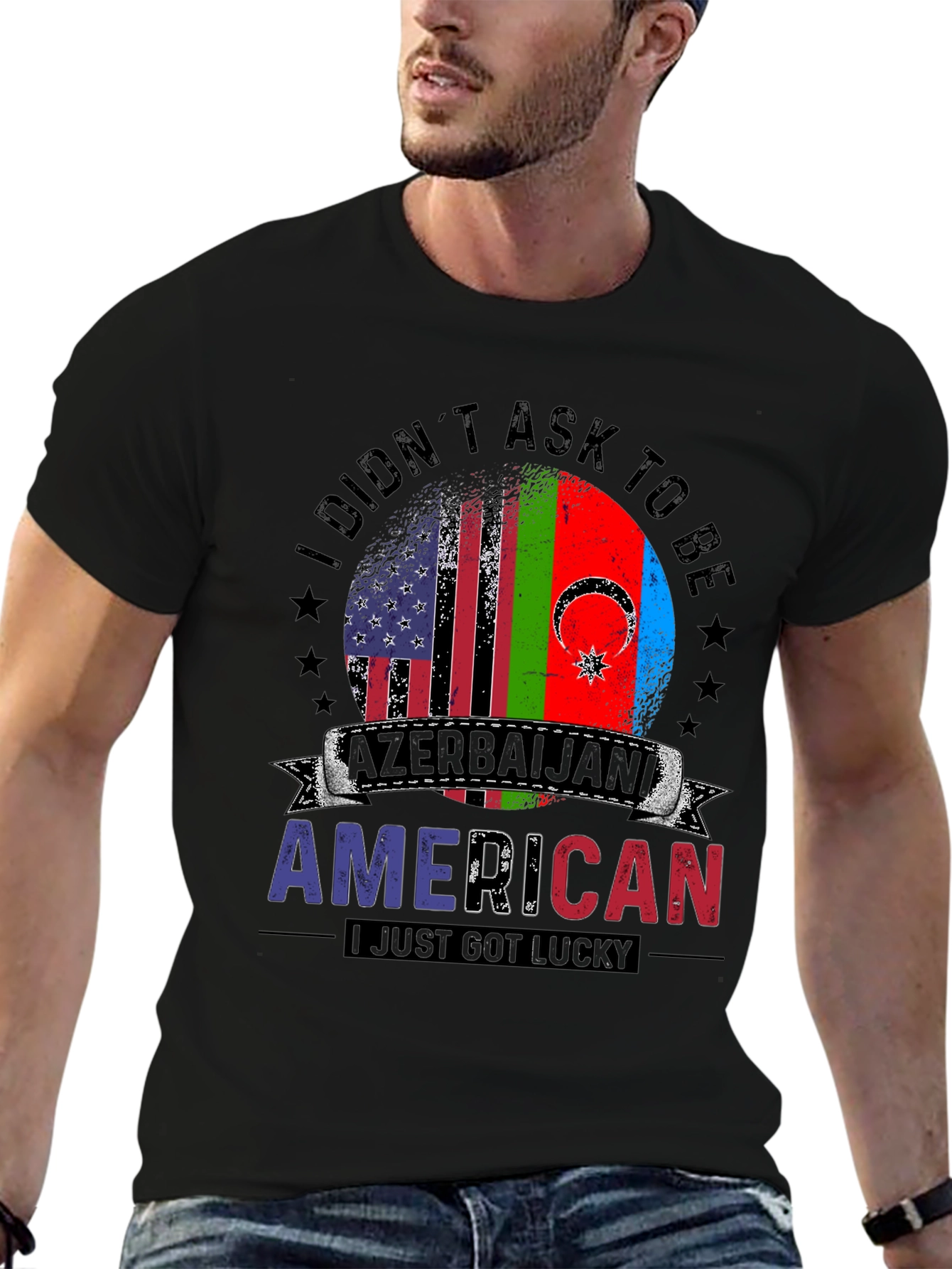 Azerbaijani American Lucky Flag T-Shirt
