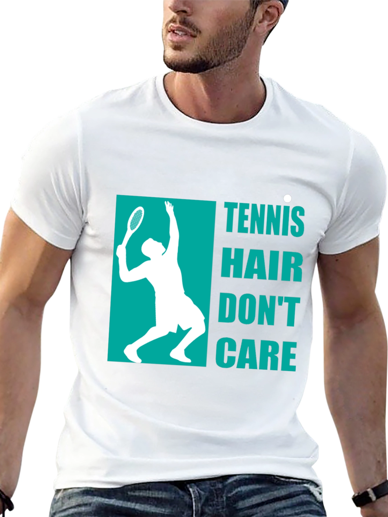 Tennis Hair Dont Care Graphic Tee