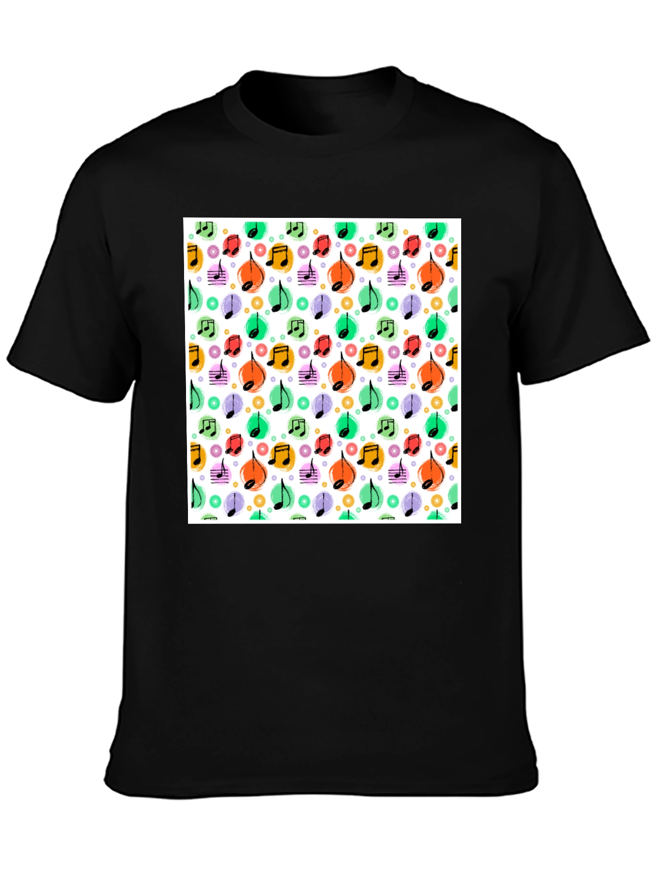 Funky Music Notes T-Shirt - Cool Graphic Tee