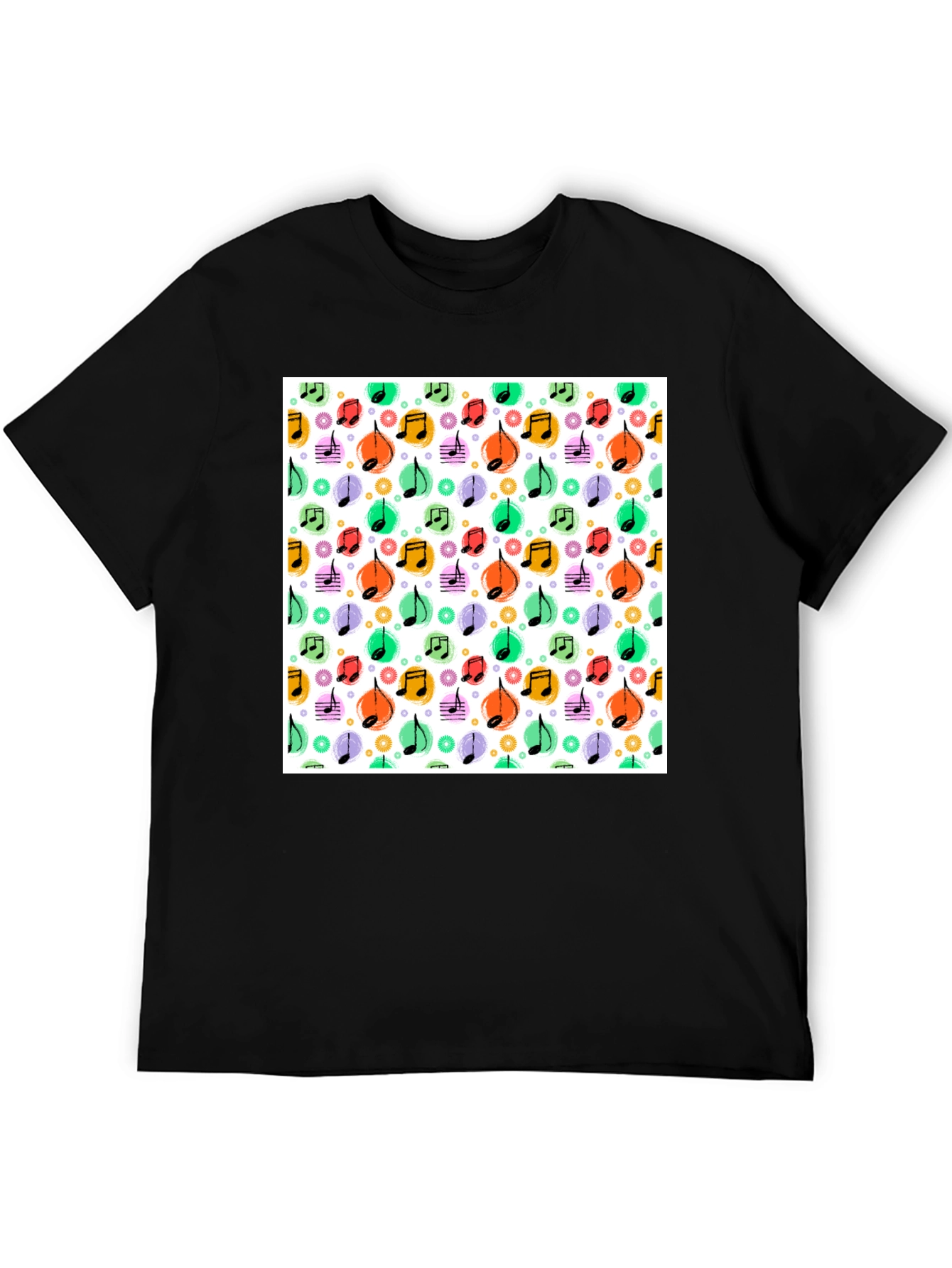 Funky Music Notes T-Shirt - Cool Graphic Tee