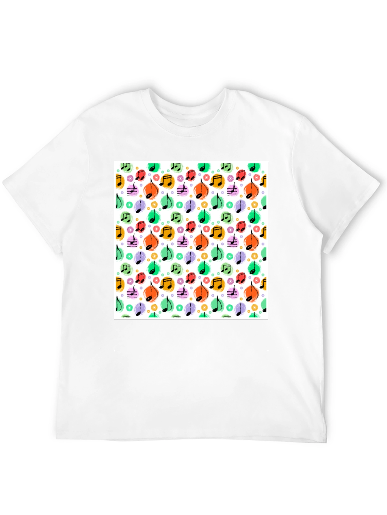 Funky Music Notes T-Shirt - Cool Graphic Tee
