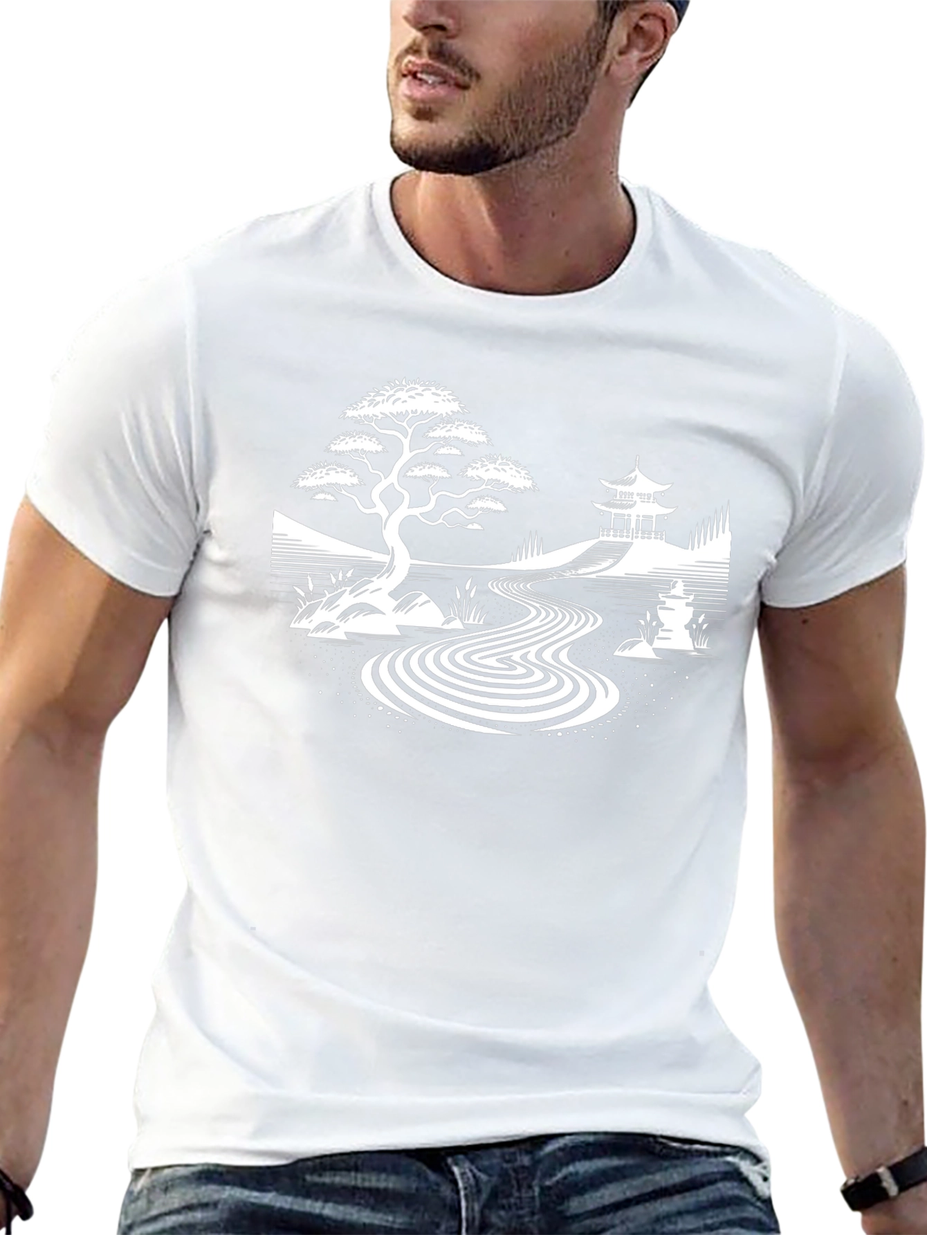 Zen Garden T-Shirt - Peaceful Japanese Design