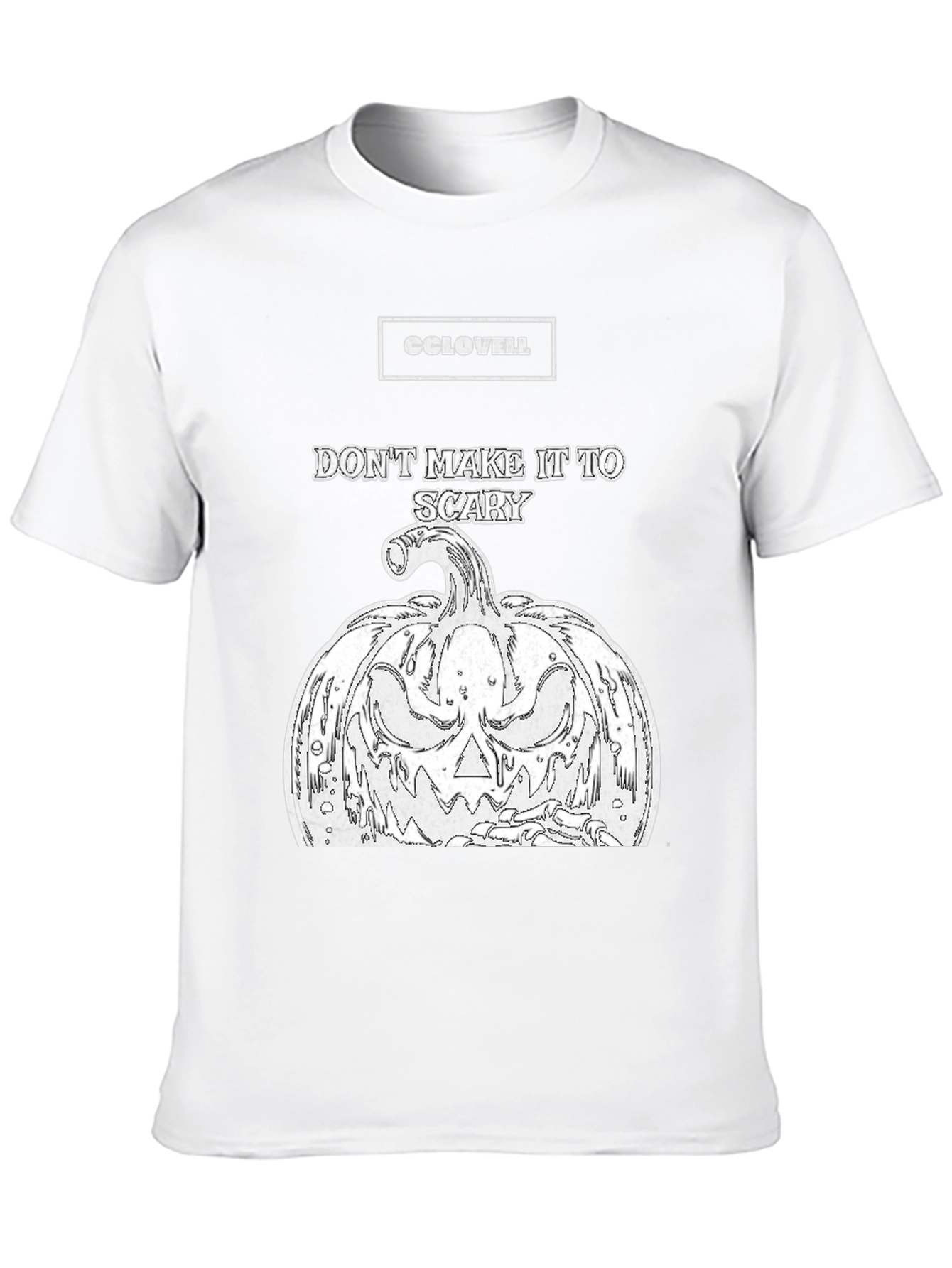 CCLOVELL Dont Make It Too Scary Halloween Pumpkin T-Shirt