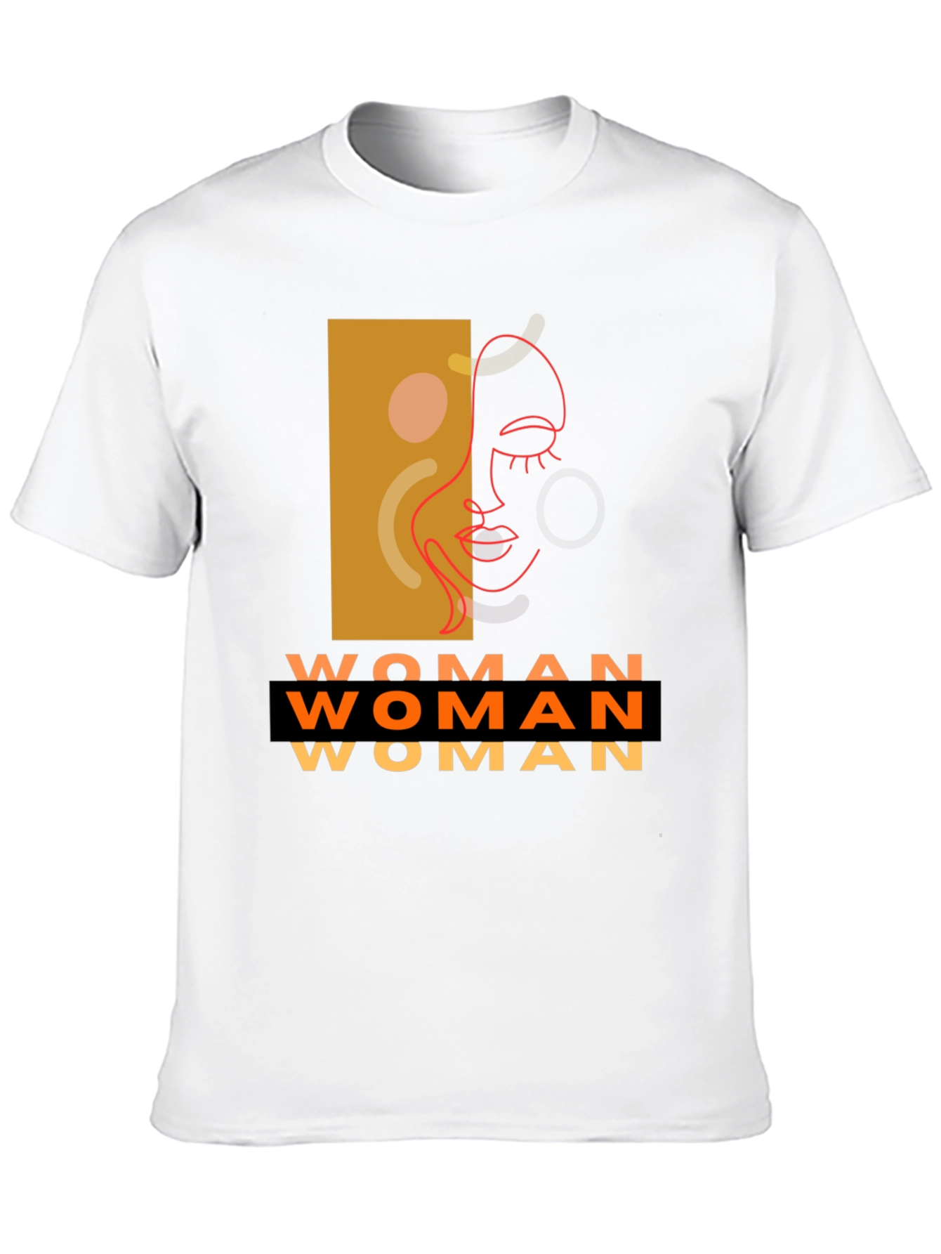 Woman Graphic Tee - Abstract Face Art Print Shirt