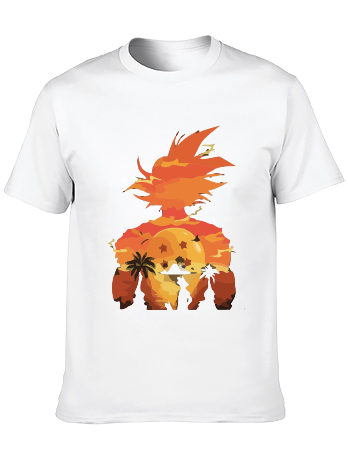 Goku Sunset Graphic Tee - Anime Style