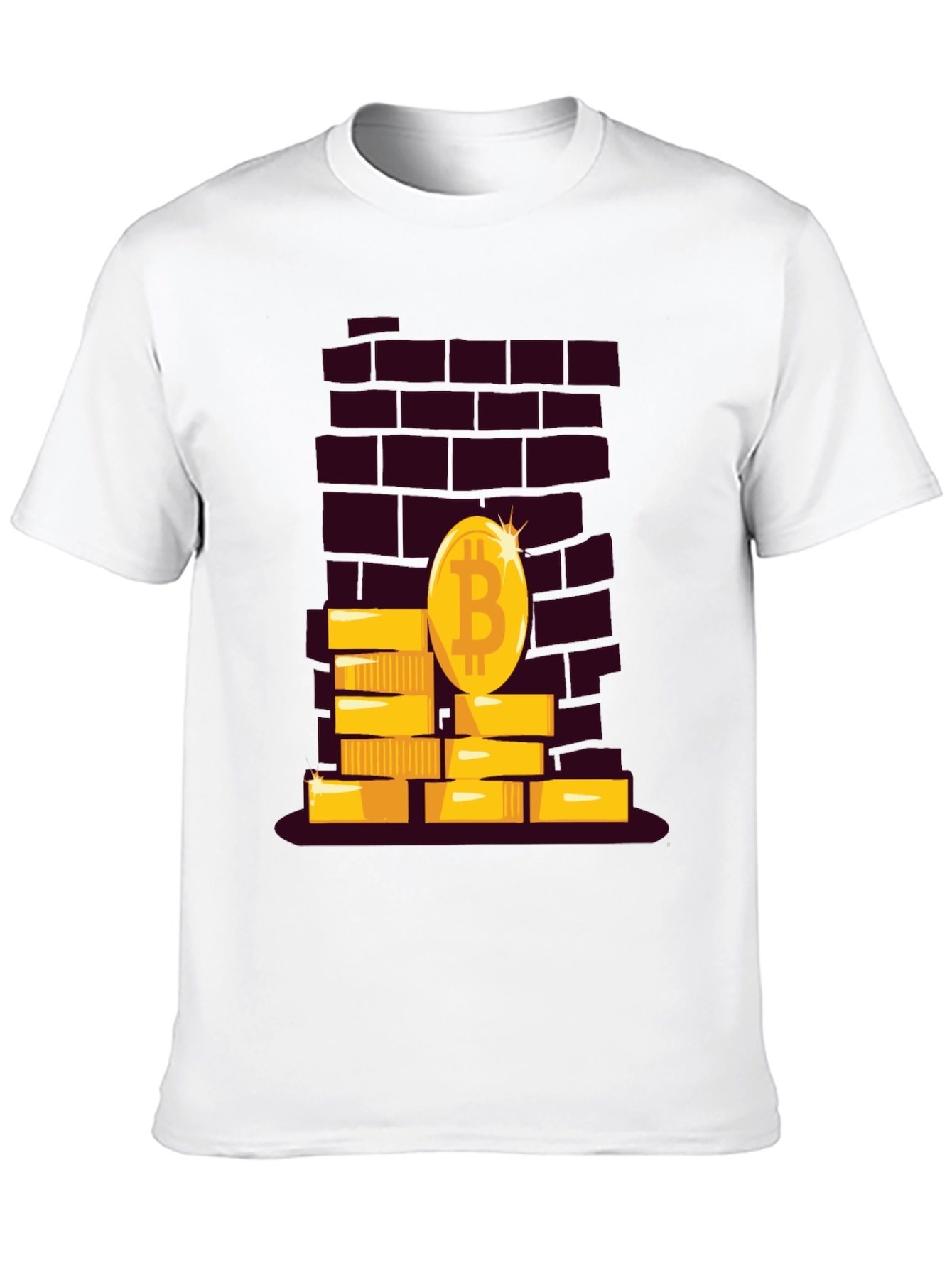 Bitcoin Brick Wall Tee - Crypto Currency T-Shirt