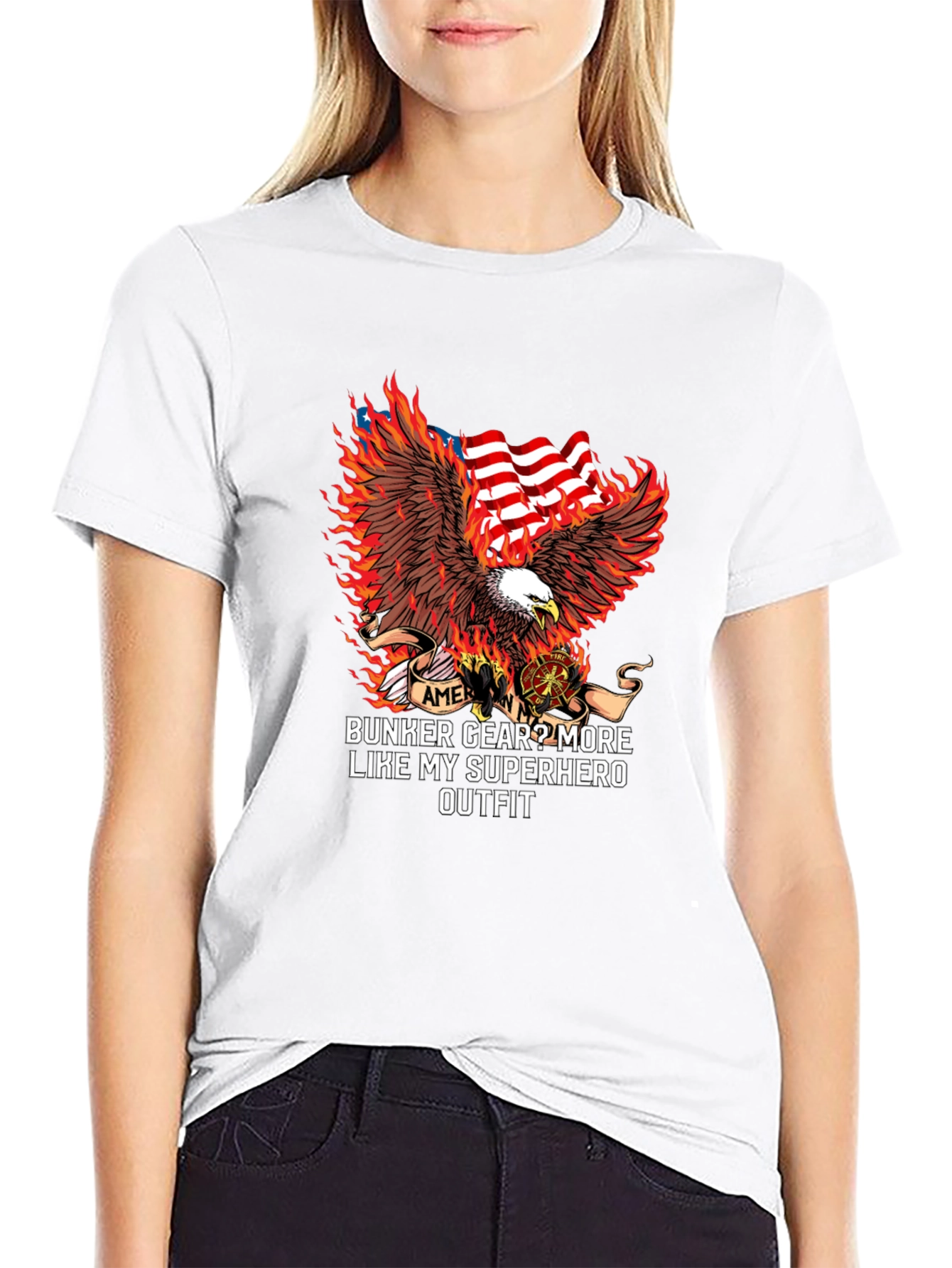 Firefighter Superhero Outfit T-Shirt