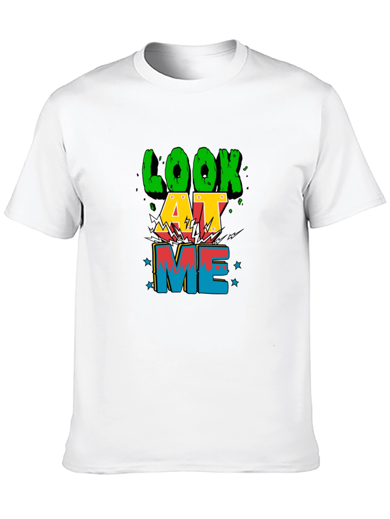 Look At Me Graphic Print Tee - Black