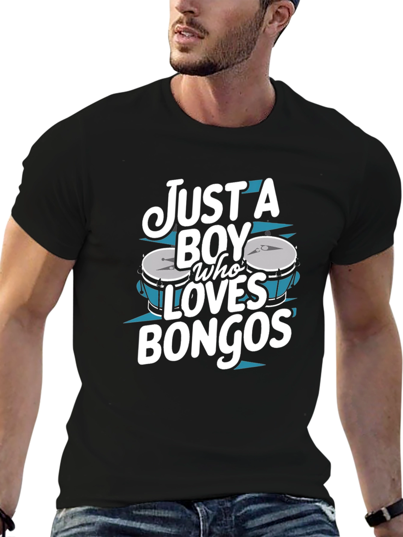 Just a Boy Who Loves Bongos T-Shirt