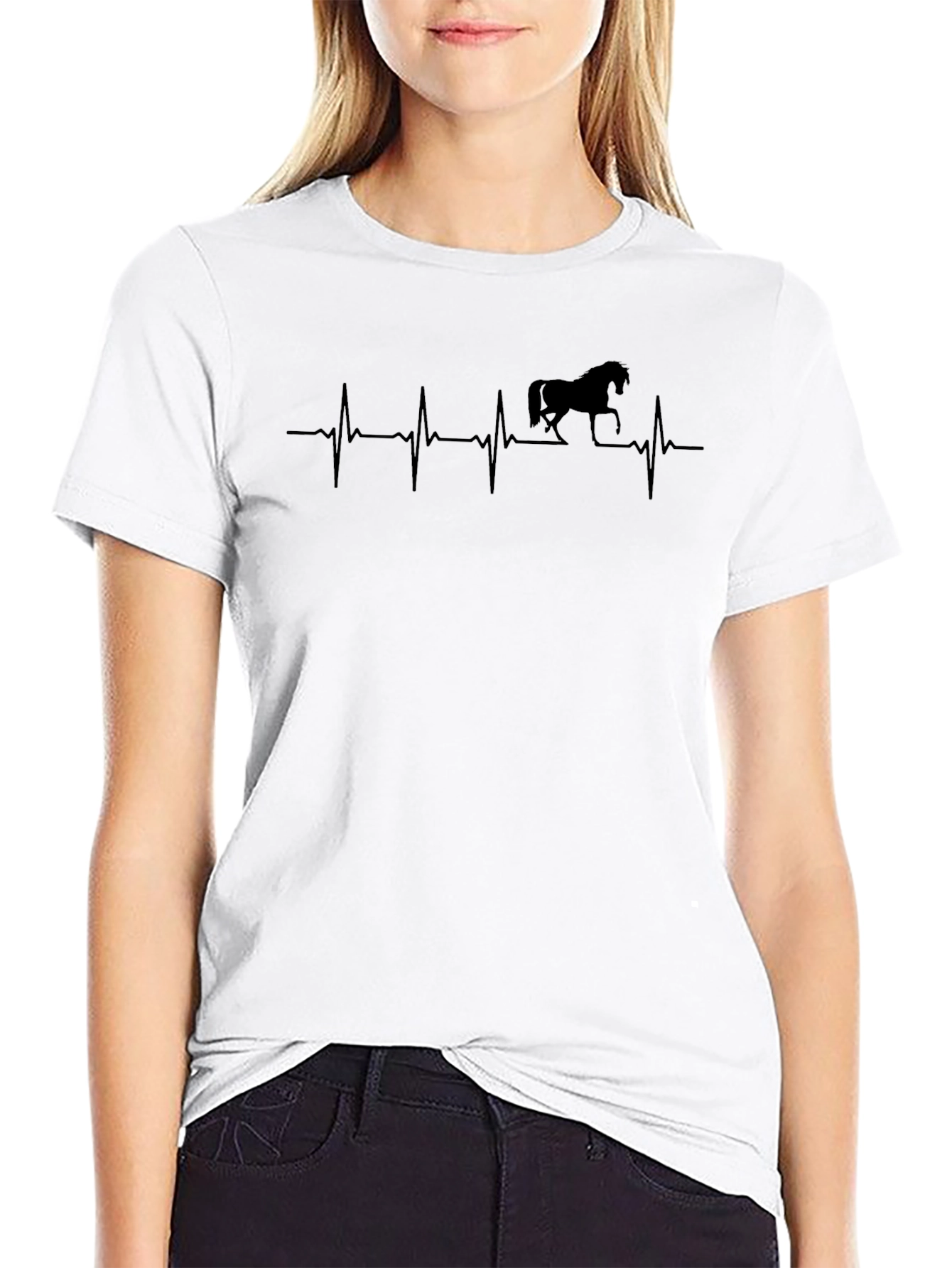 Horse Heartbeat Graphic T-Shirt - Mens Tee