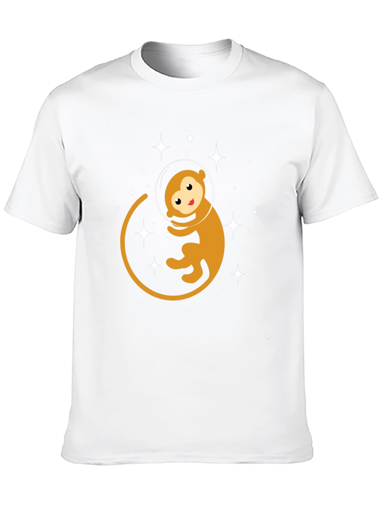 Monkey Astronaut Graphic T-Shirt