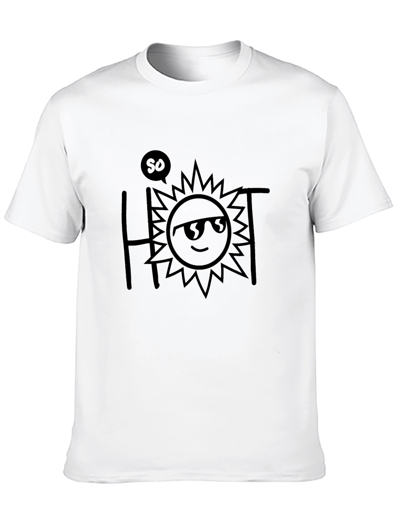 So Hot Sun Graphic Tee - Black T-Shirt