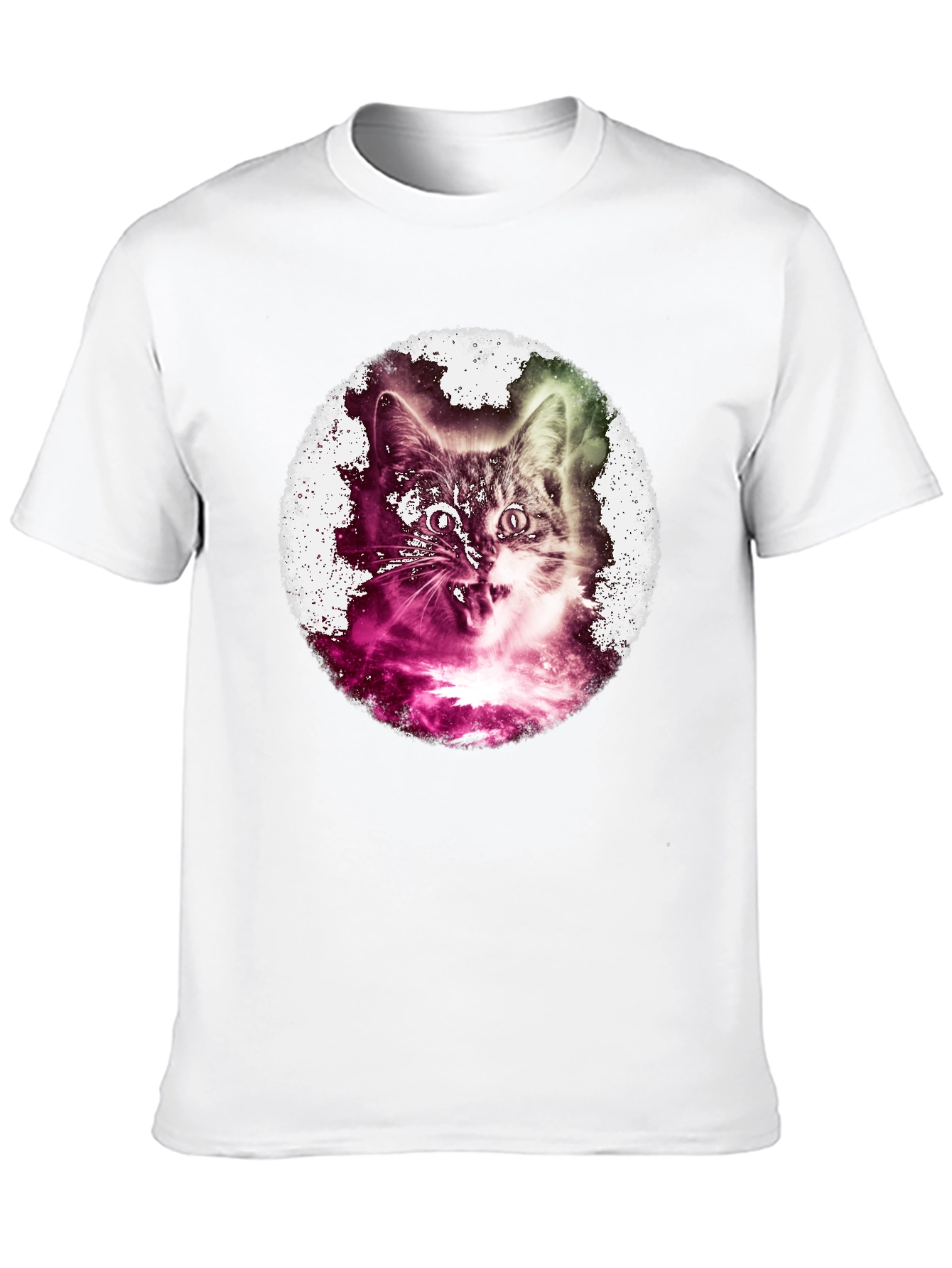 Cosmic Cat Graphic Black T-Shirt