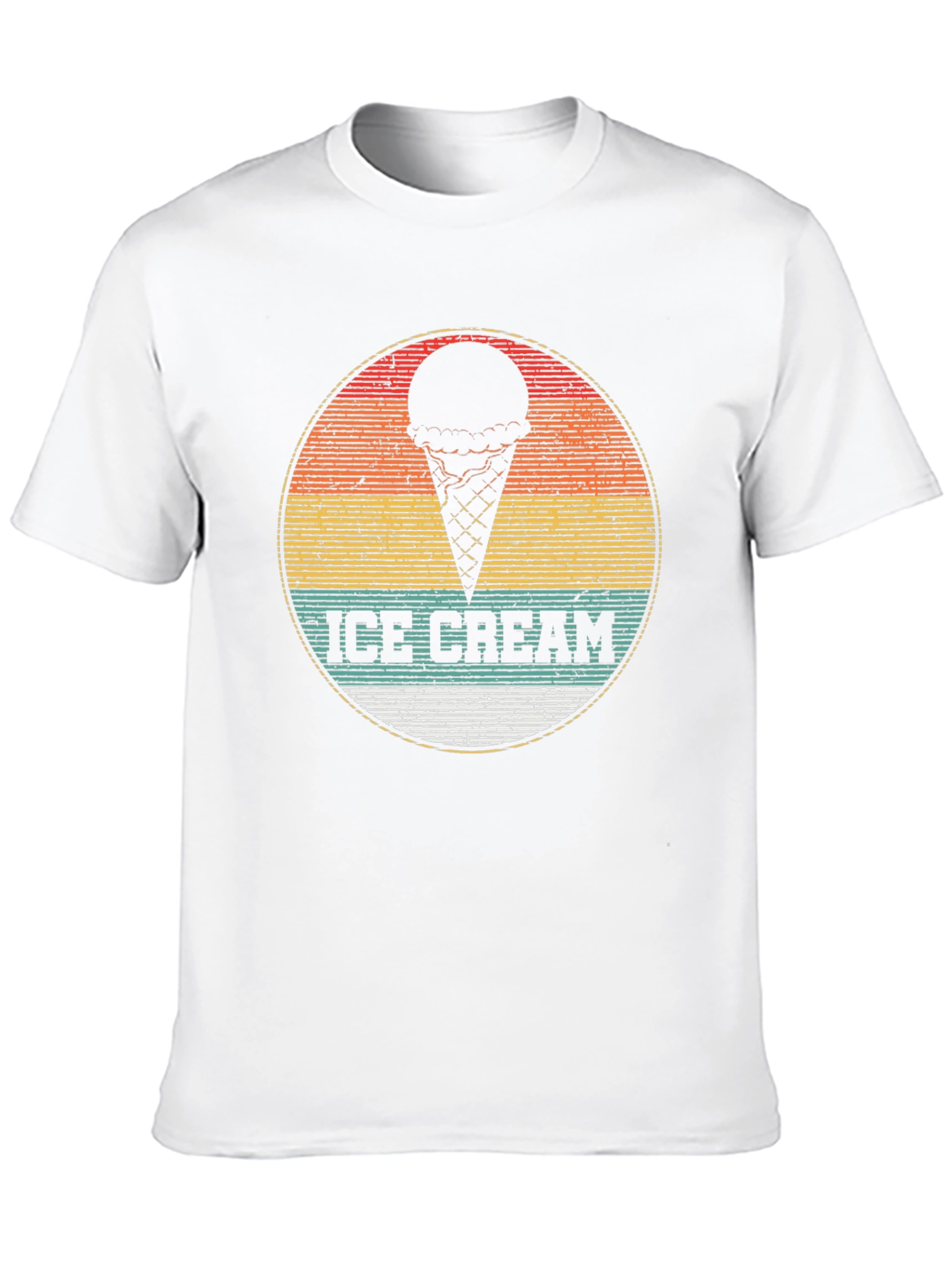 Retro Ice Cream Graphic Tee - Black