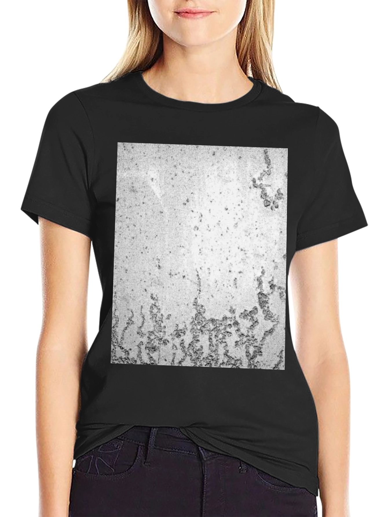 Abstract Texture Black T-Shirt