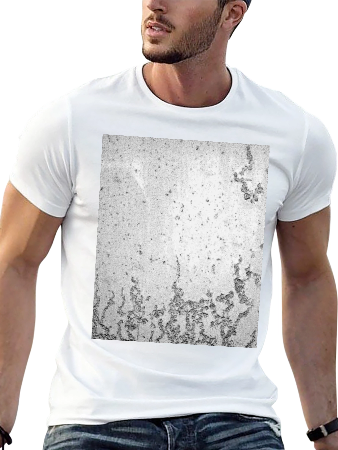 Abstract Texture Black T-Shirt