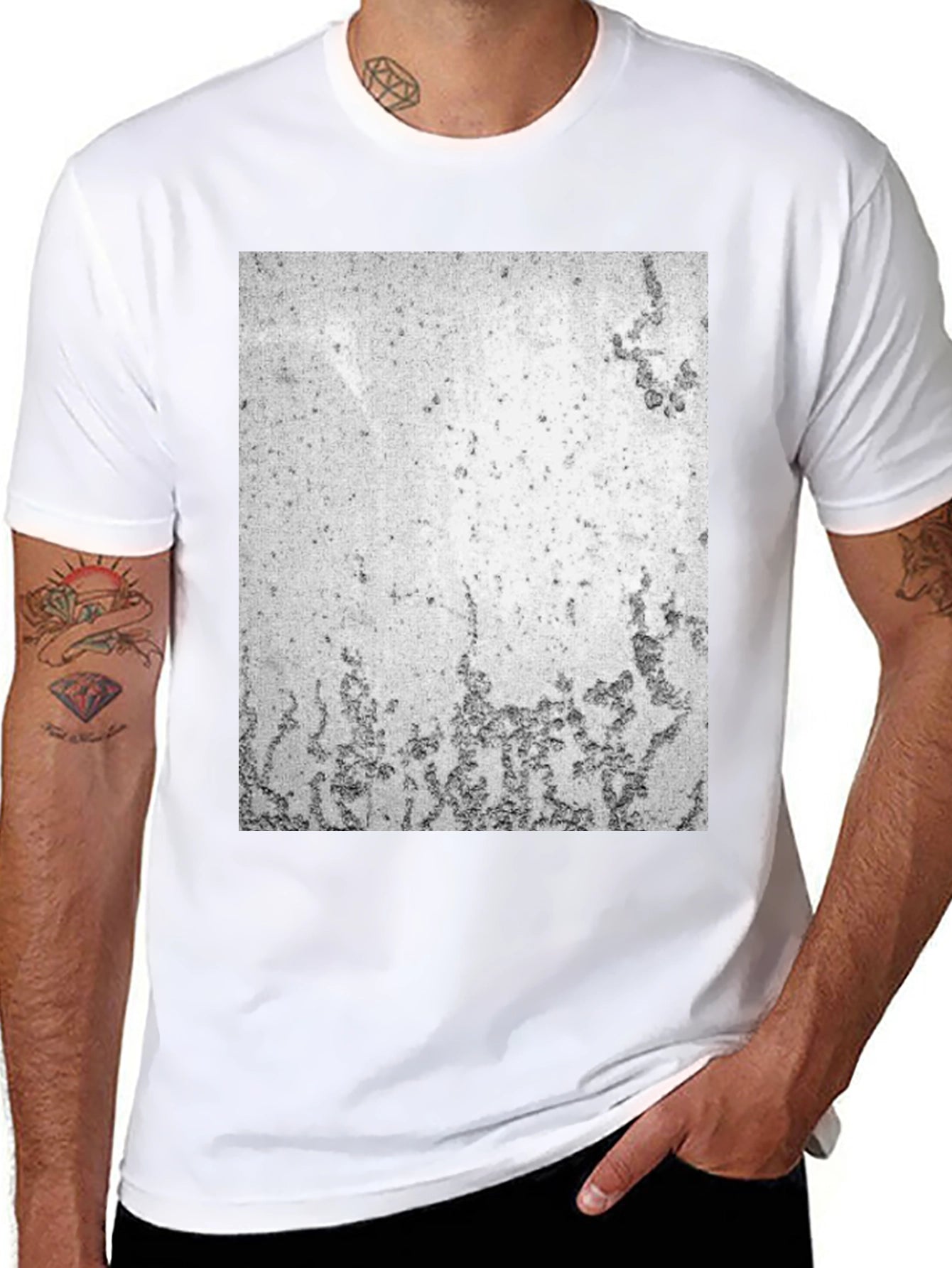 Abstract Texture Black T-Shirt