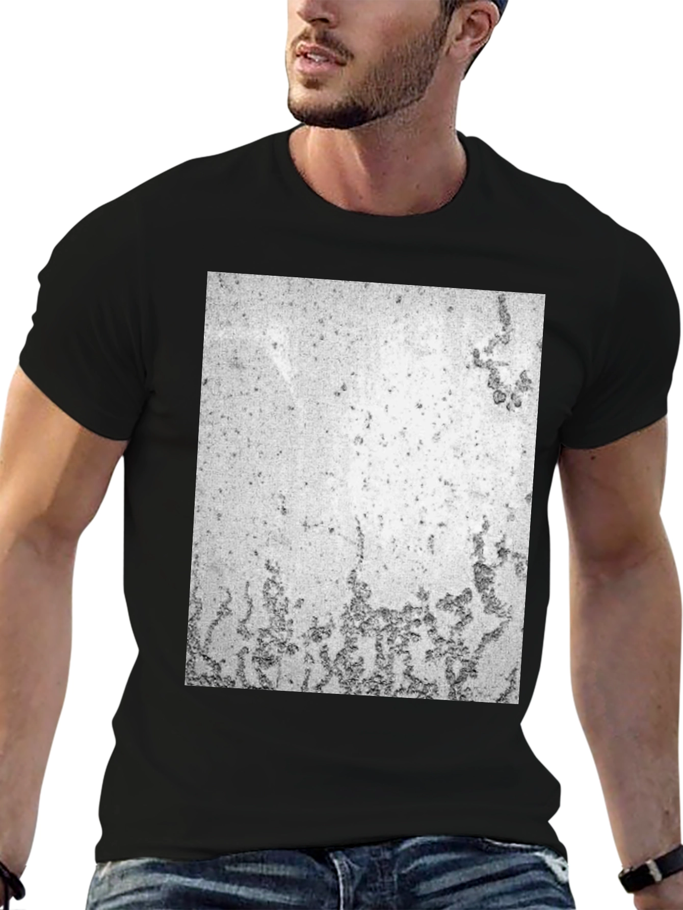 Abstract Texture Black T-Shirt