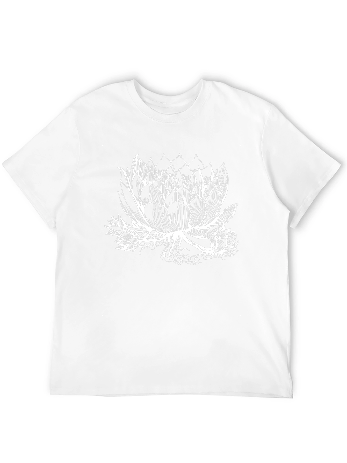 Lotus Flower Graphic Tee - Black Cotton T-Shirt