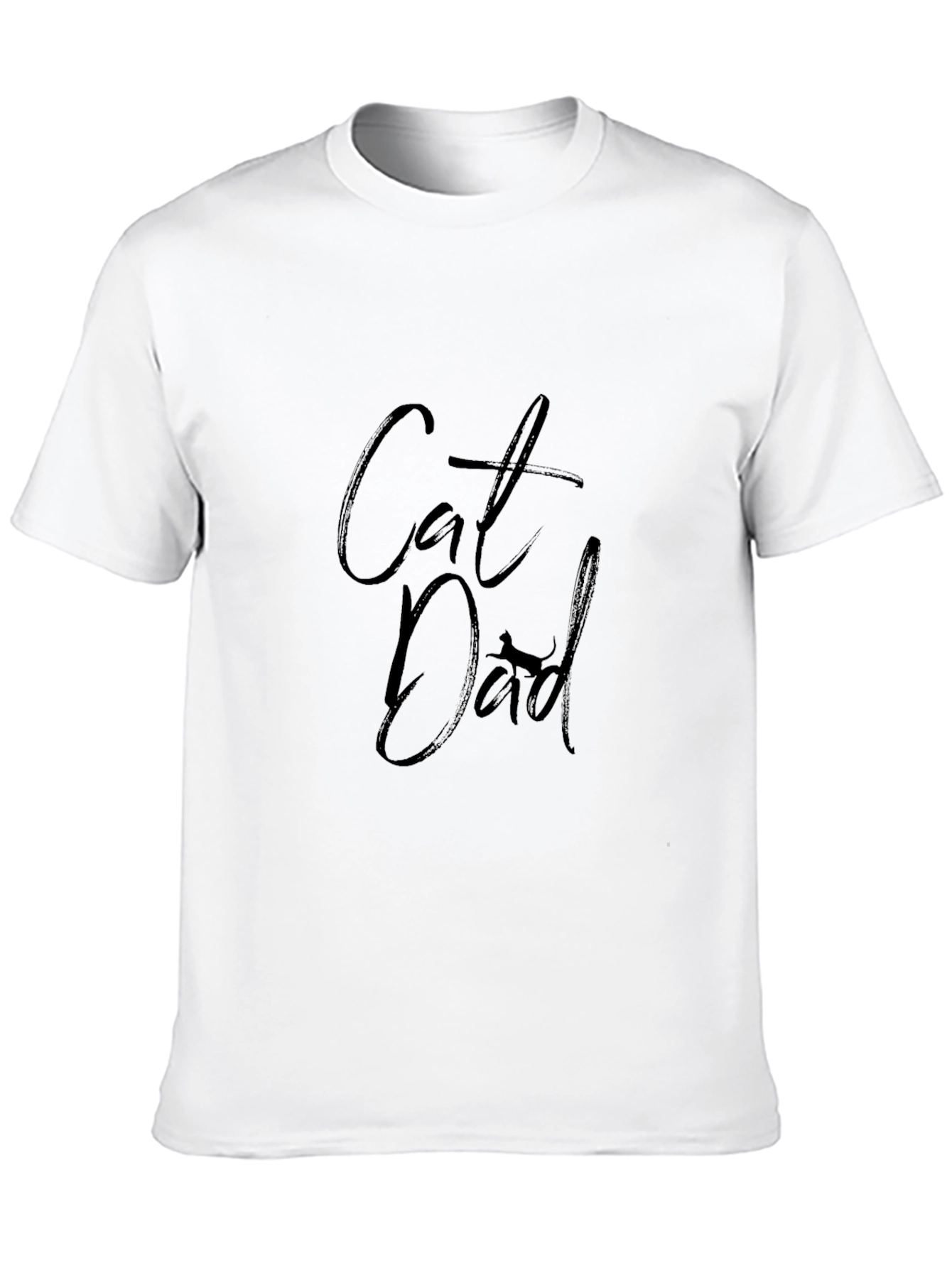 Cat Dad T-Shirt - Black Graphic Tee