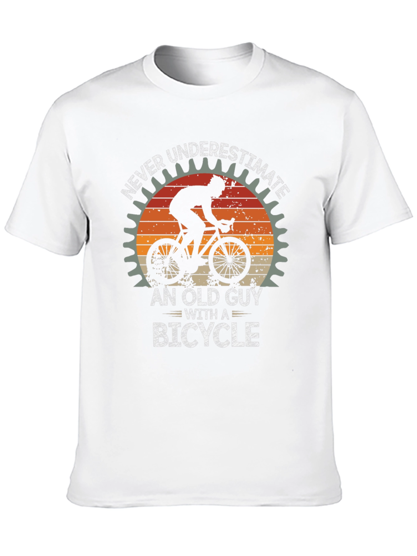 Never Underestimate an Old Guy with a Bicycle T-Shirt