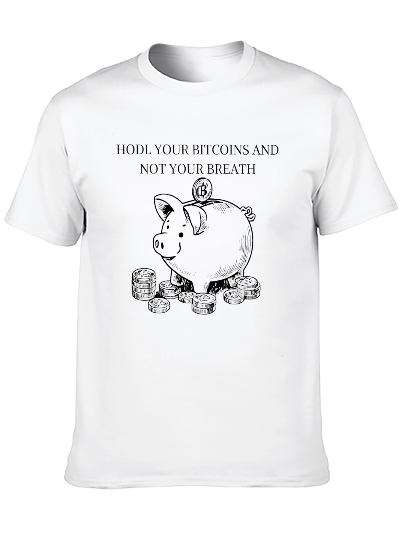 HODL Bitcoin T-Shirt - Piggy Bank Crypto Tee