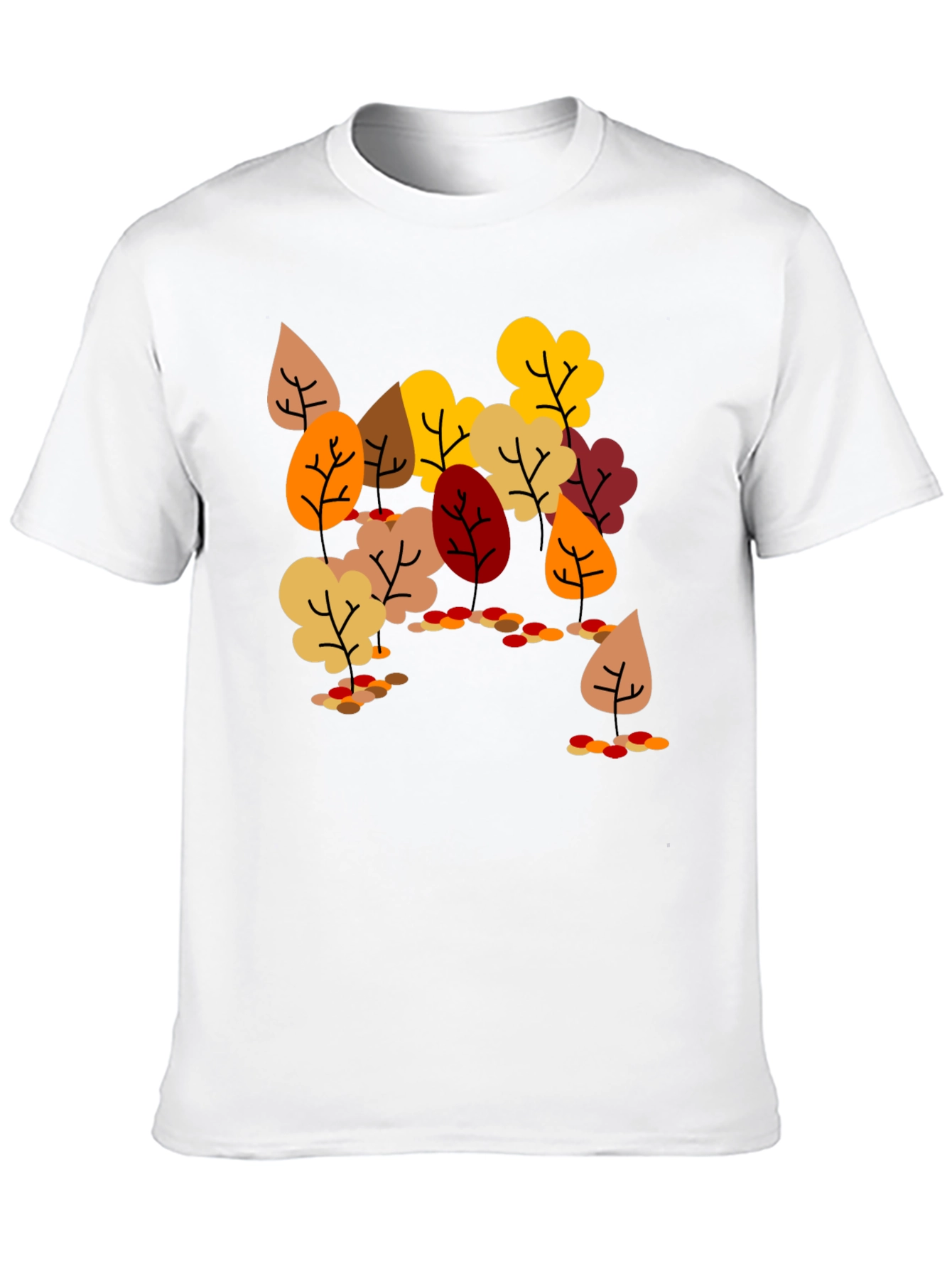 Autumn Leaves Graphic Tee - Nature Inspired Style