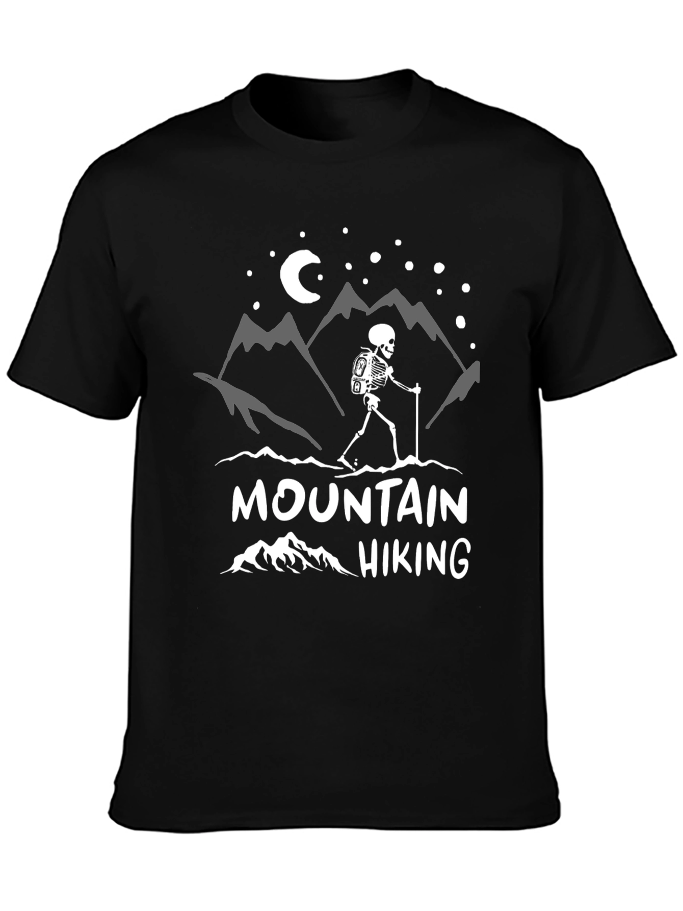 Mountain Hiking Skeleton Graphic Tee