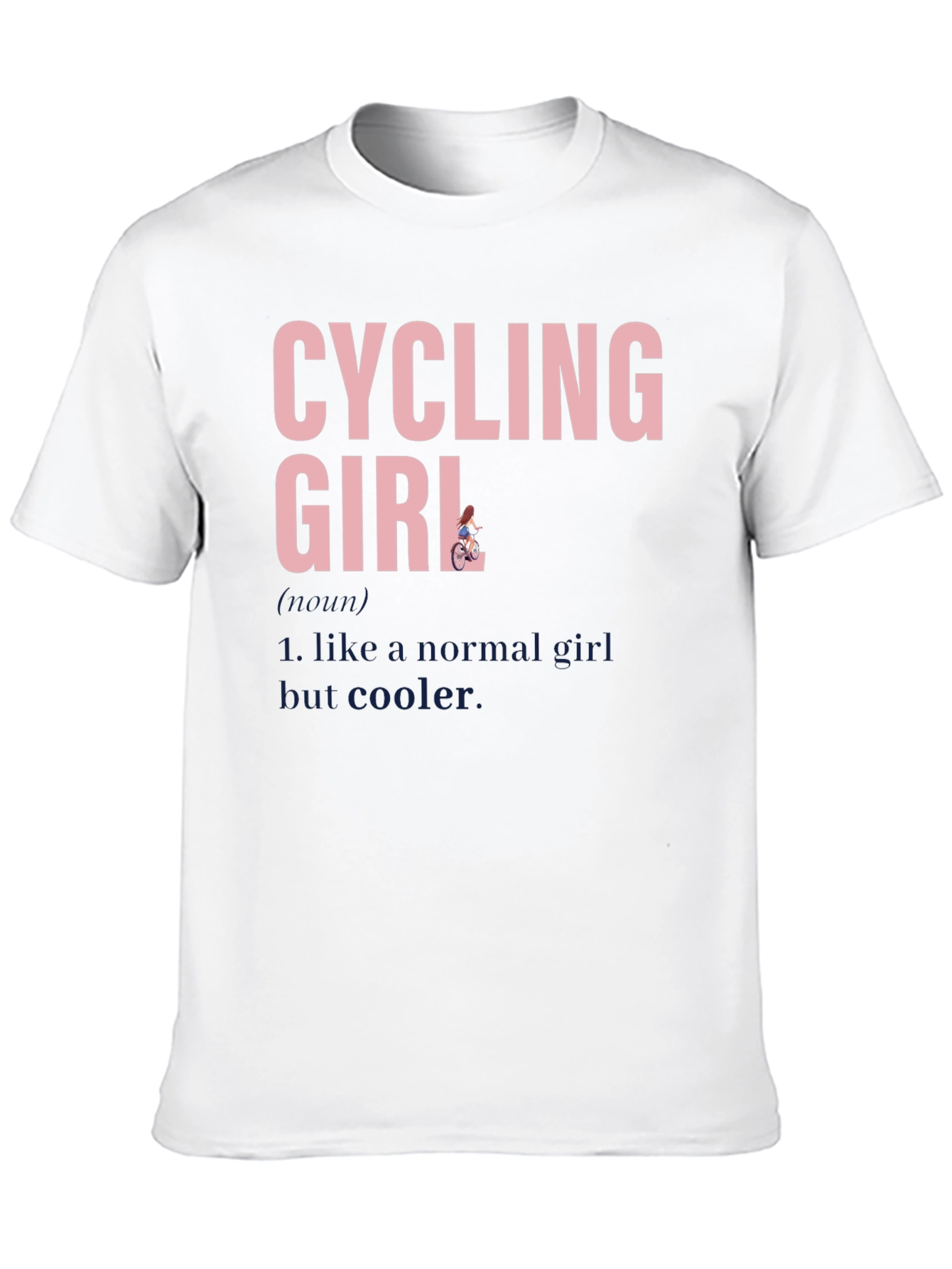 Cycling Girl T-Shirt - Cool Cyclist Tee