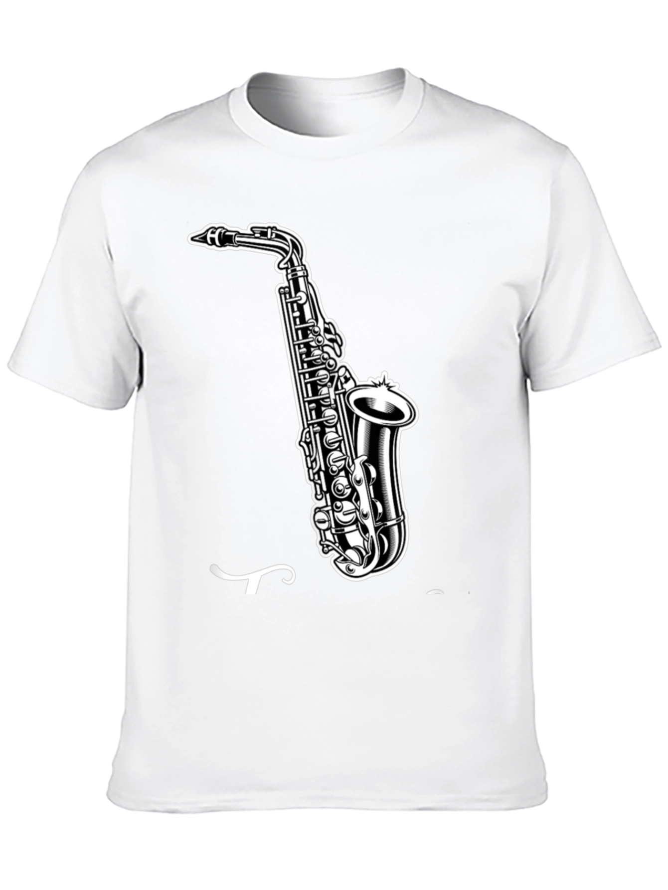 Saxophone Graphic Tee - Cool Music Shirt