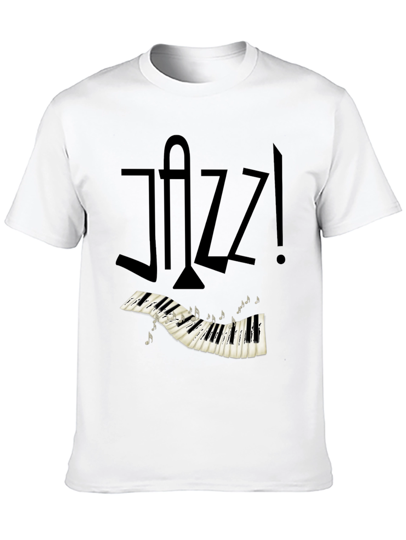 Jazz Music T-Shirt - Piano Keys Design