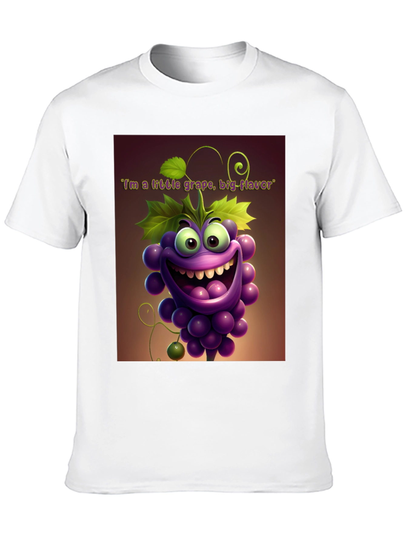 Funny Grape Graphic T-Shirt - Big Flavor Cartoon
