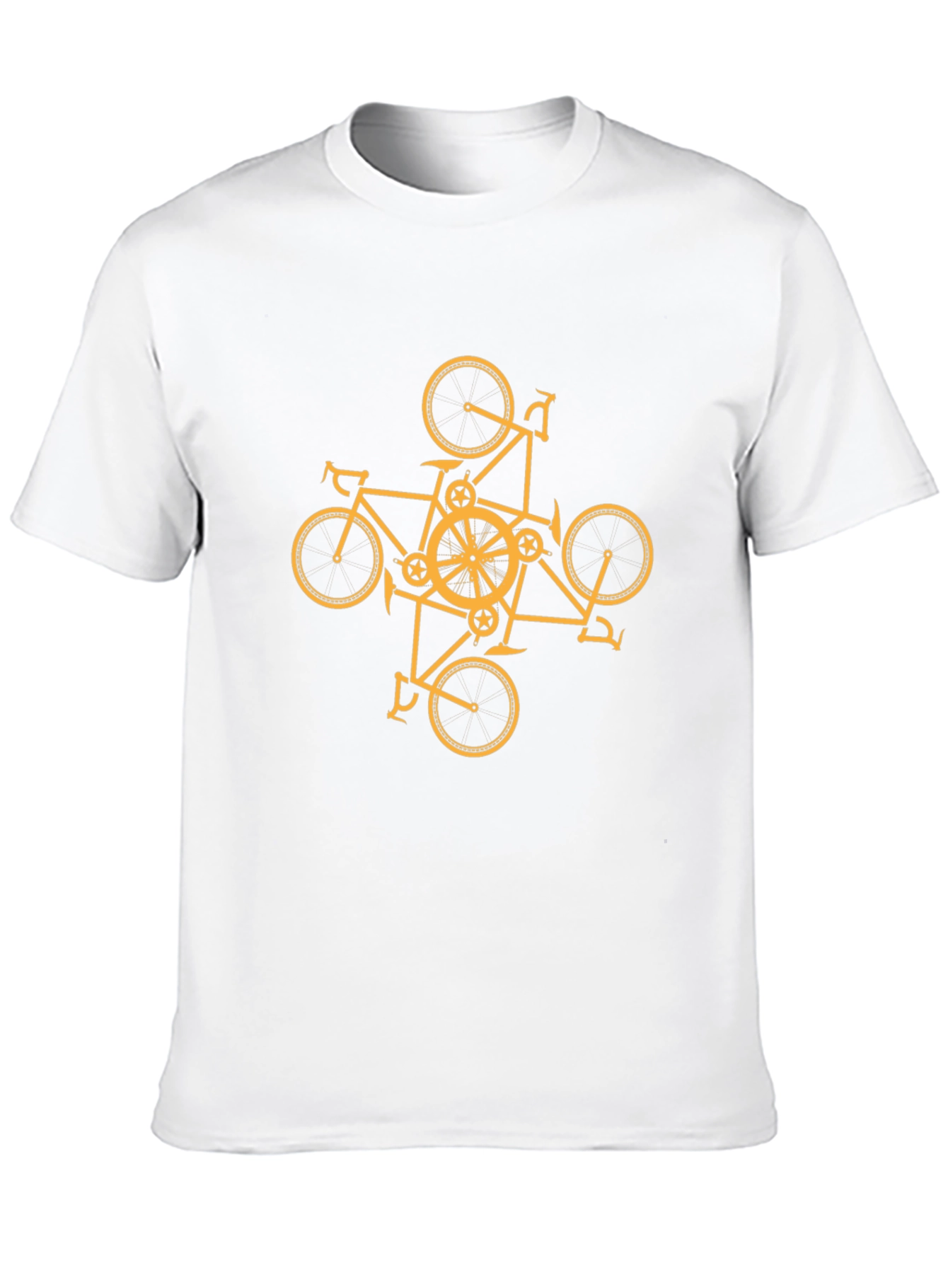 Geometric Bike Graphic Tee - Black