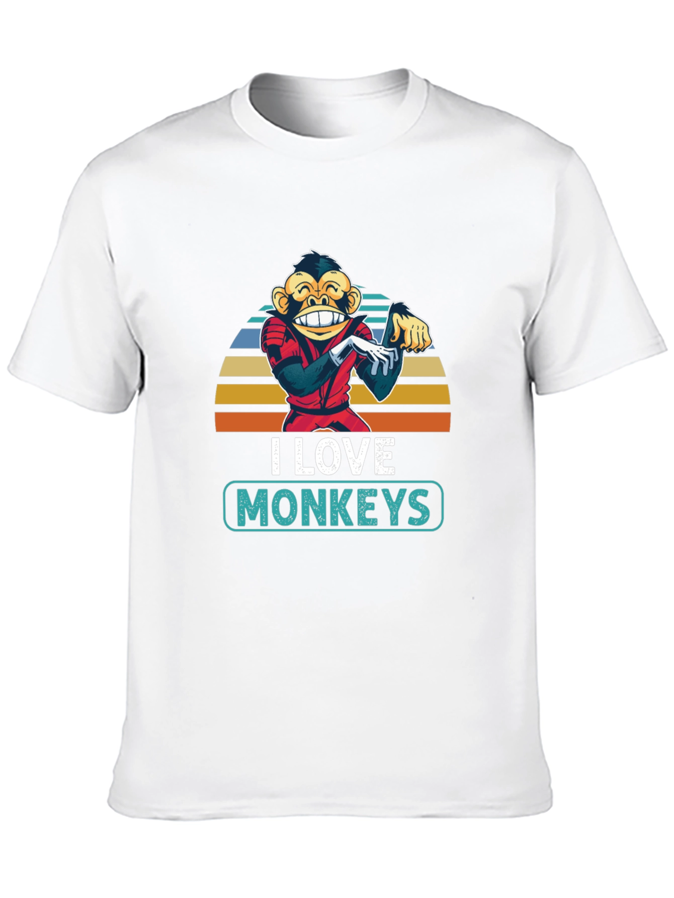 I Love Monkeys T-Shirt - Retro Monkey Graphic Tee
