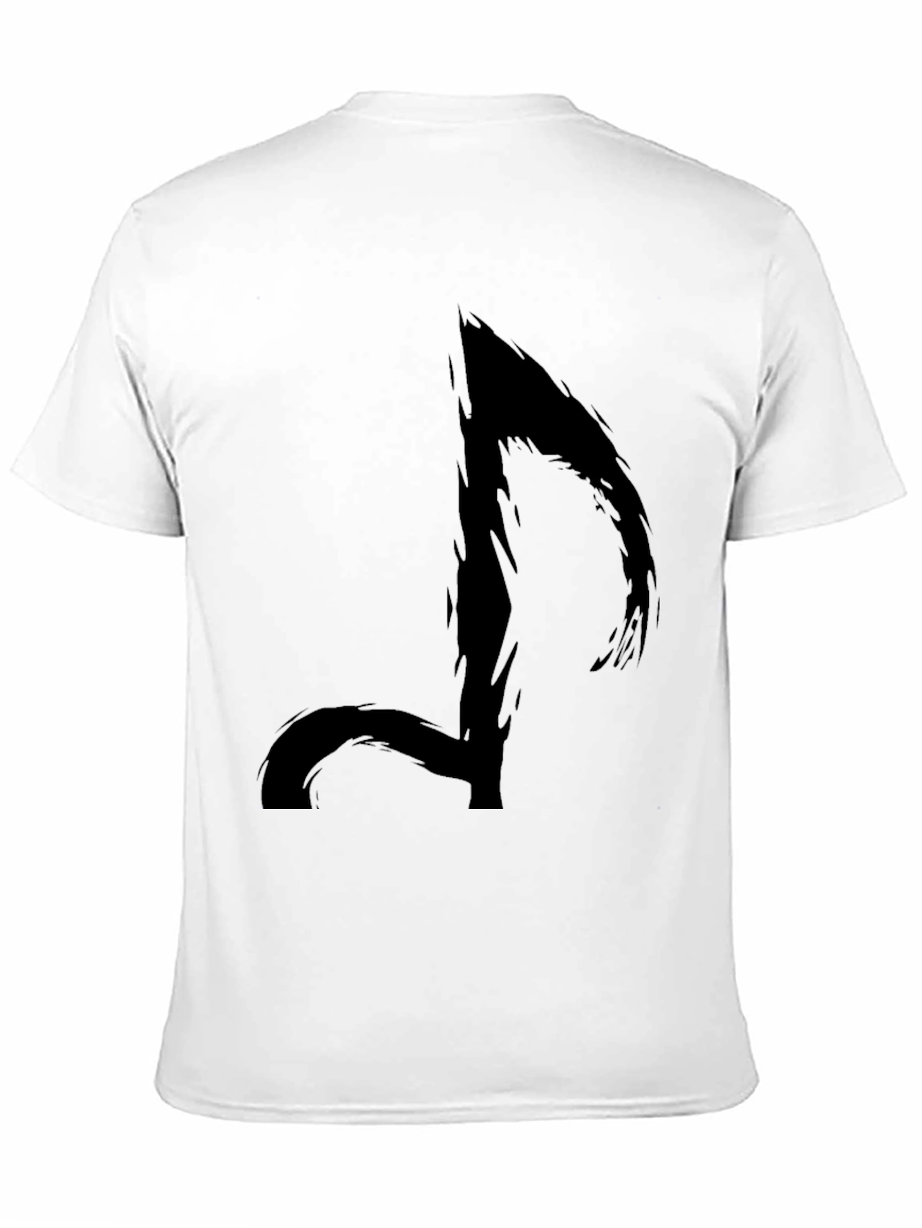 Abstract Music Note Black T-Shirt