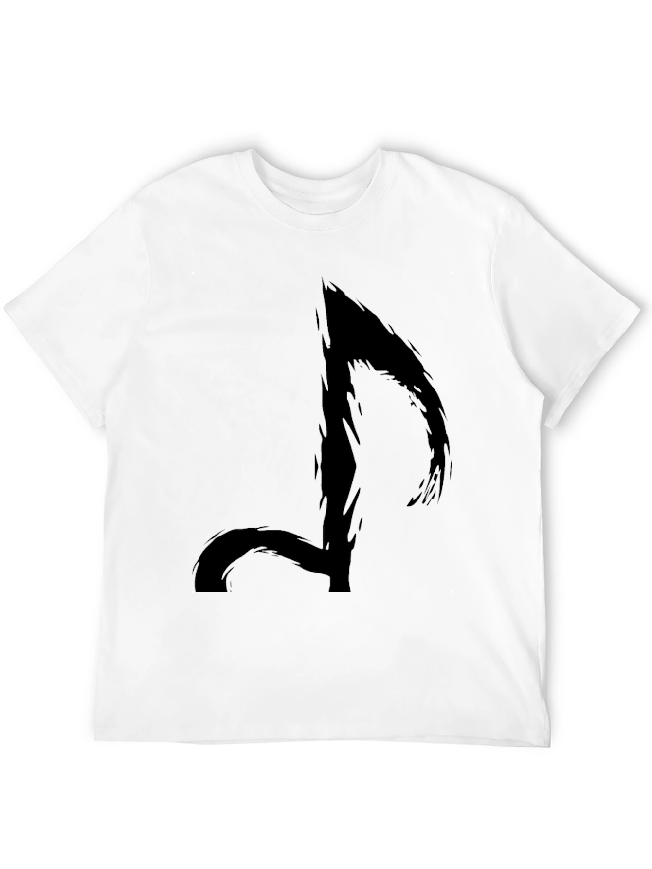 Abstract Music Note Black T-Shirt