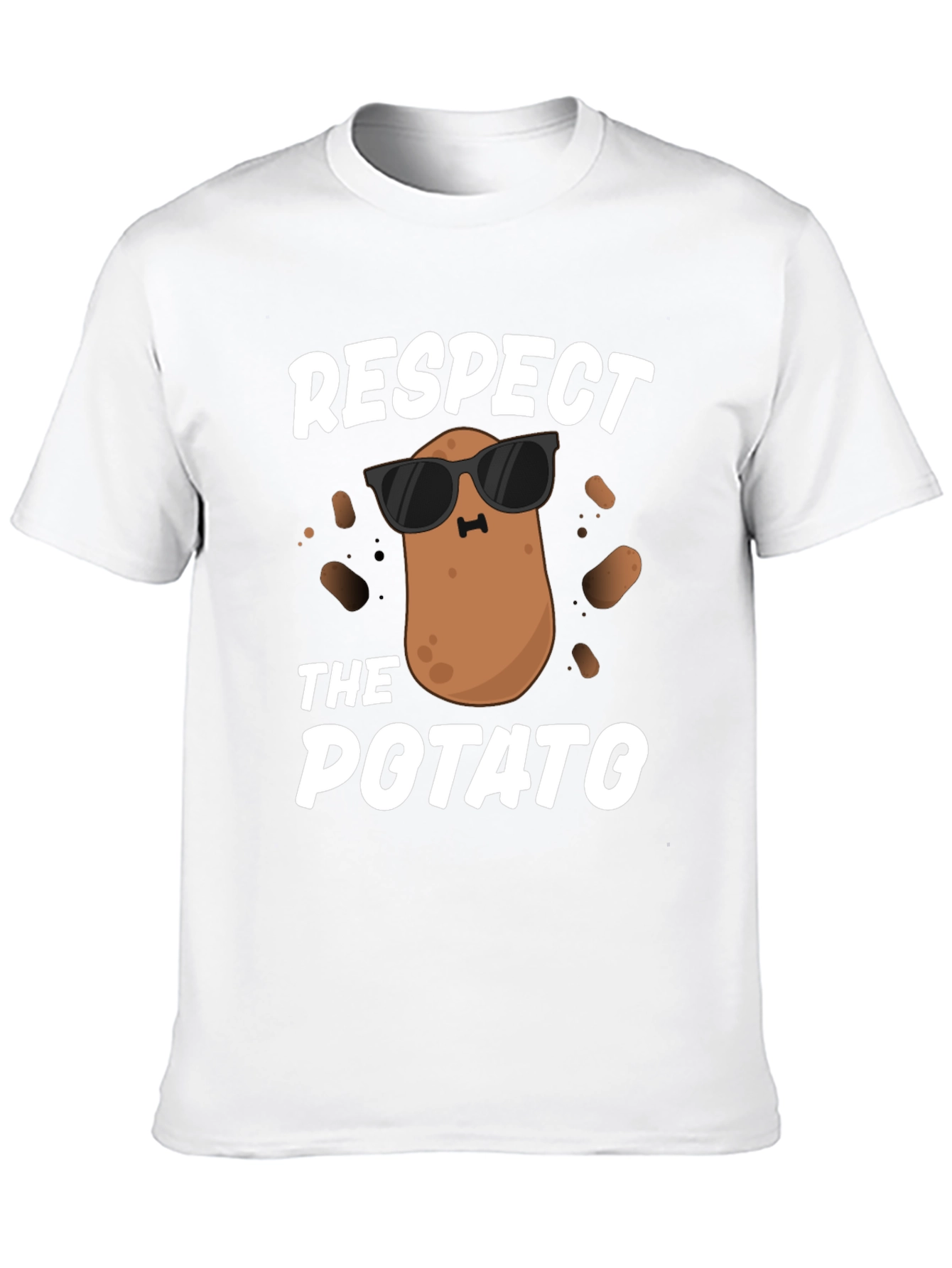 Respect the Potato Graphic T-Shirt Funny Food Tee